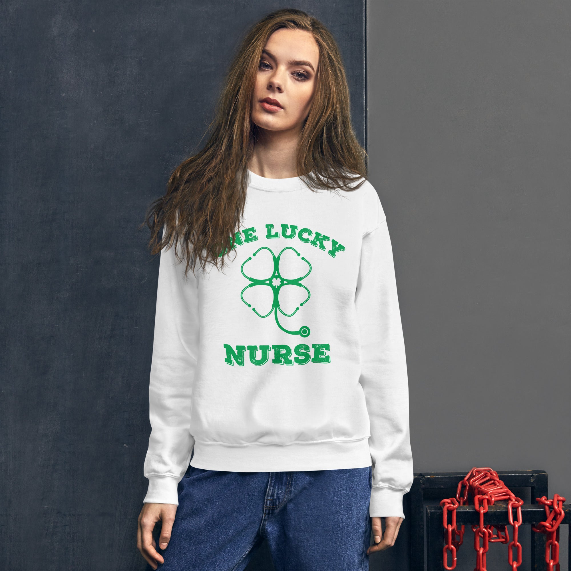 Lucky Nurse Sweatshirt, St Patricks Day Nurse Sweater, Irish Nurse Shirt, Gift for Nurse, Saint Patricks Day Sweatshirt, Nurse Gifts - Madeinsea©