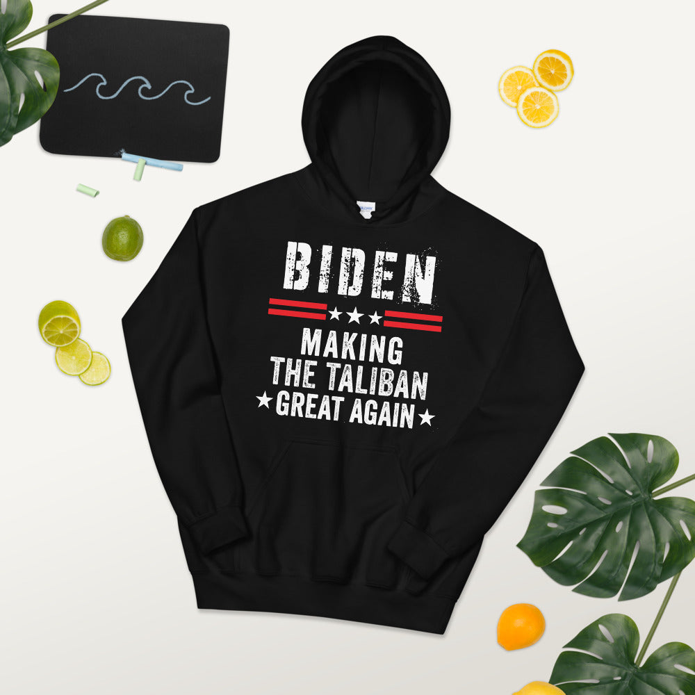 Making Taliban Great Again Hoodie, Funny Biden Harris Hoodie, Anti Biden Hoodie, American Flag Hoodie, Making The Talban Great Again - Madeinsea©