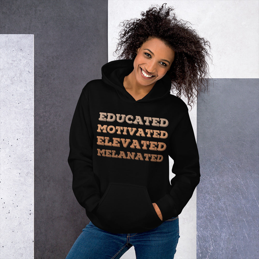 Black History Month Hoodie, Black Lives Matter Hoodies, Black History Month, BLM Shirt, Educated Motivated Elevated Melanated, Black Teacher - Madeinsea©