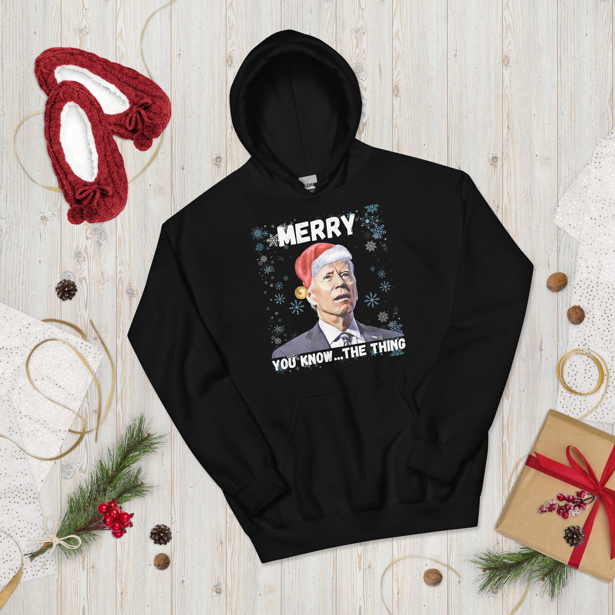 Funny Christmas Biden Hoodie, Merry You Know The Thing, Funny Confused Biden Xmas Shirt, Santa Joe Biden Hoodie Republican Gift, FJB Hoodies - Madeinsea©