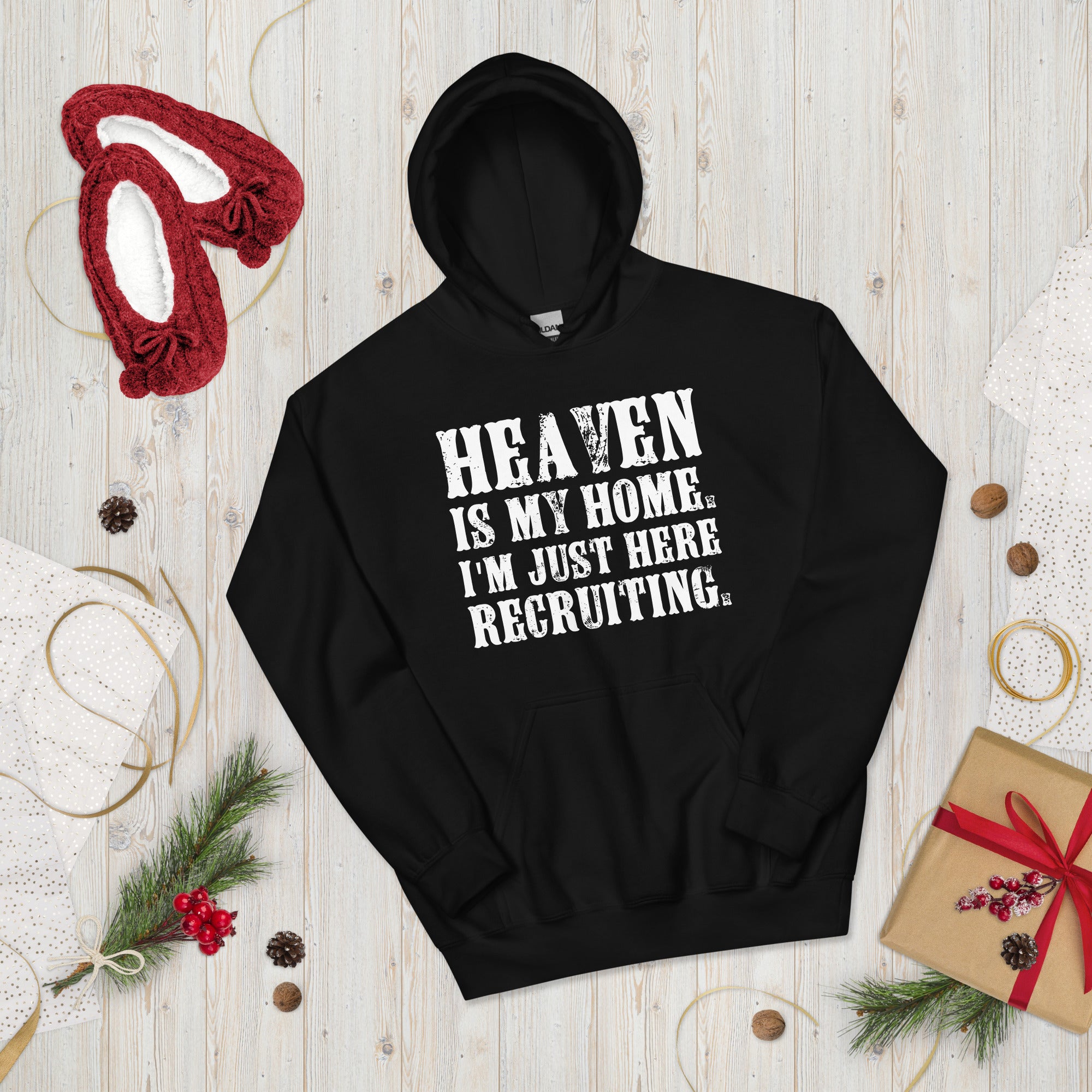 Heaven Is My Home I&#39;m Just Here Recruiting Jesus Christian Shirt, Jesus Hoodie, Pastor Gifts, Christian Gifts, Funny Priest Shirt - Madeinsea©