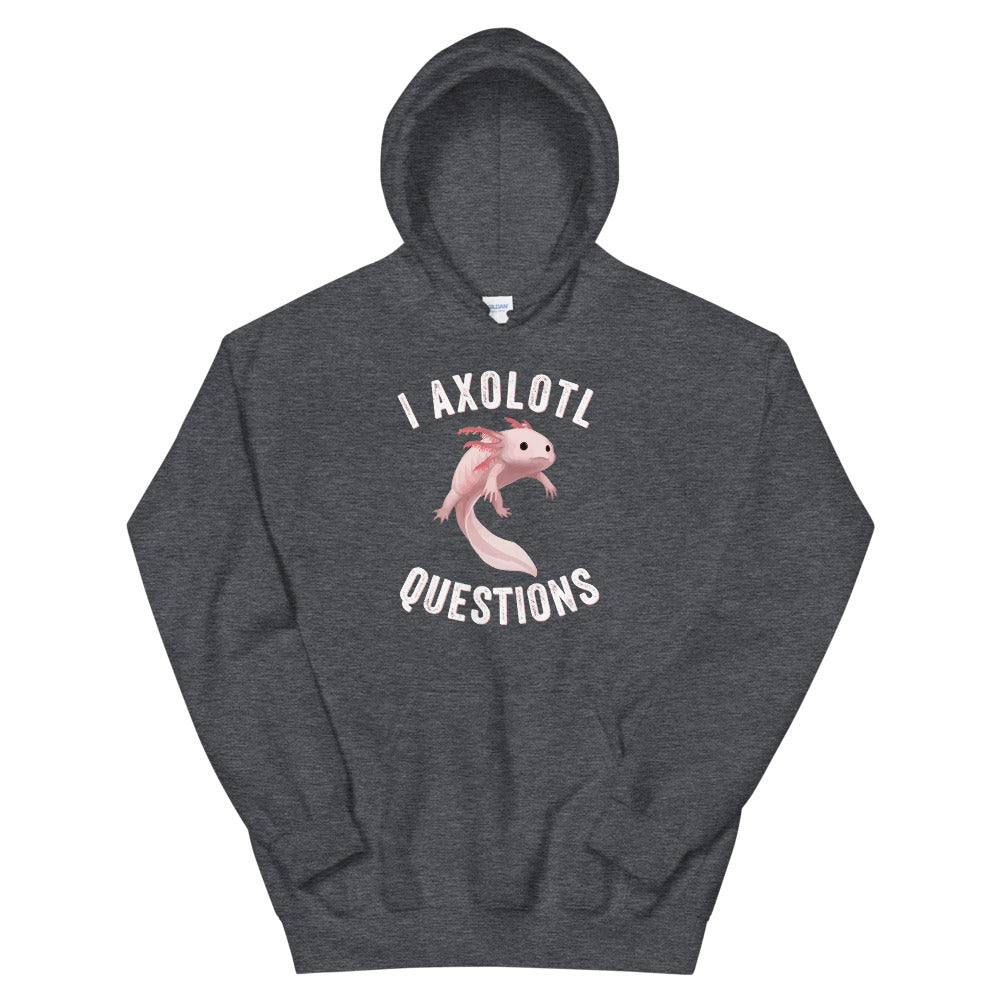 I axolotl questions, Axolotl Fish Hoodie, Axolotl Lover Gift, Cute Axolotl Hoodie, Axolotl Hoodie, Animal Lover Hoodie, Mexican walking fish - Madeinsea©