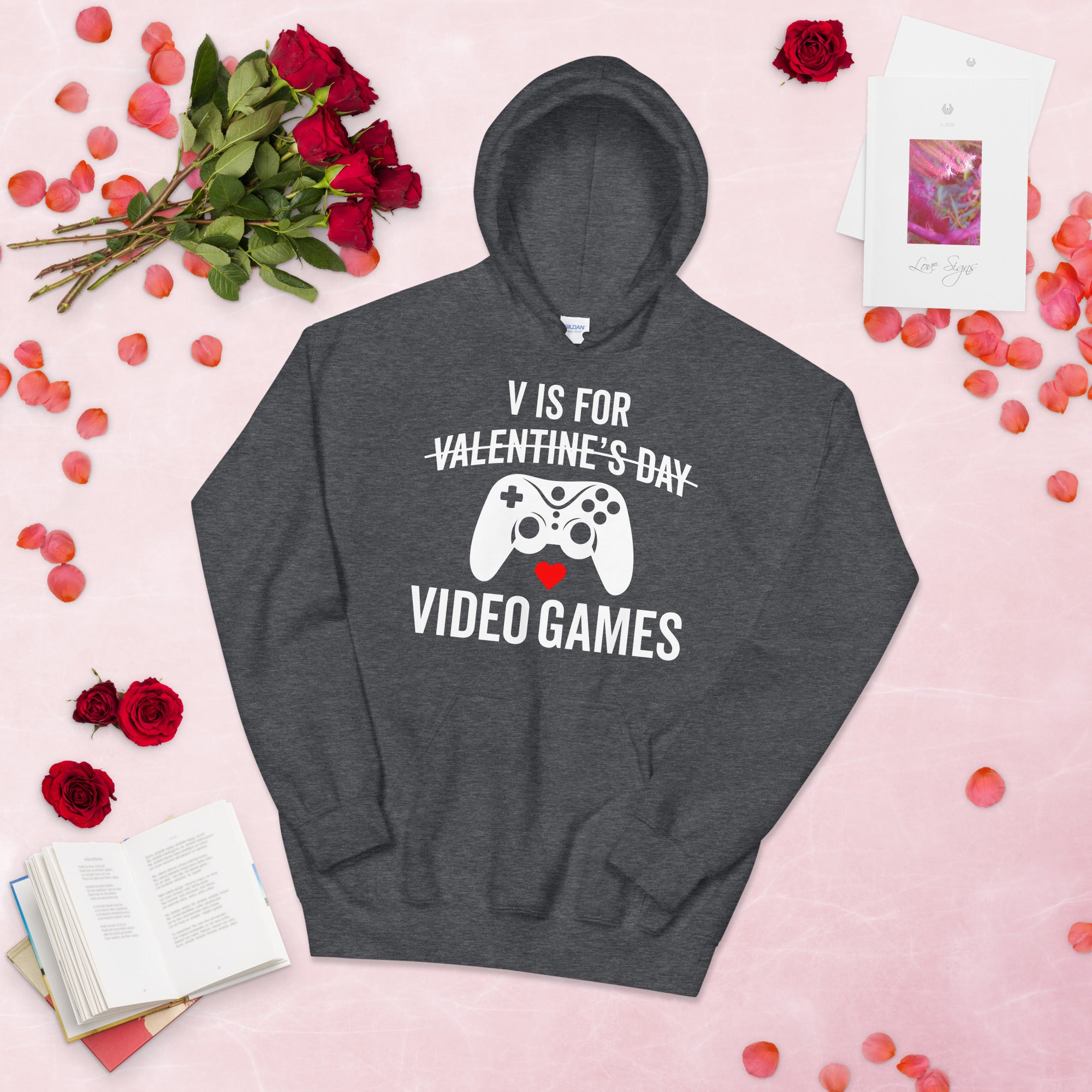 V Is For Video Games Hoodie, Video Game Shirt, Gift For Gamer, Funny Boyfriend Gift, Gaming Hoodie, Funny Gaming Shirts, Gamer Boyfriend - Madeinsea©