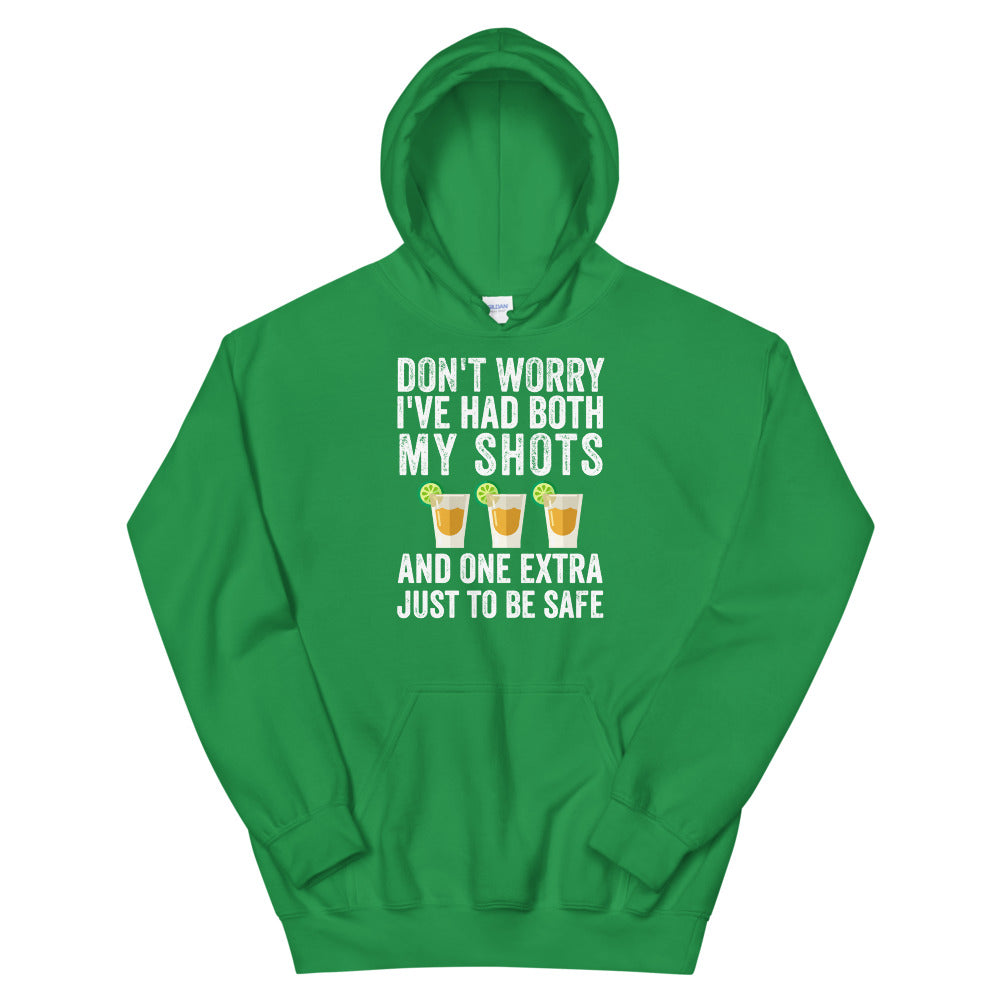 Don&#39;t Worry I&#39;ve Had Both My Shots Hoodie Funny Tequila Vintage Hoodie, Booster shot, Third shot, Extra shot, Funny Vaccination Tequila Shot - Madeinsea©