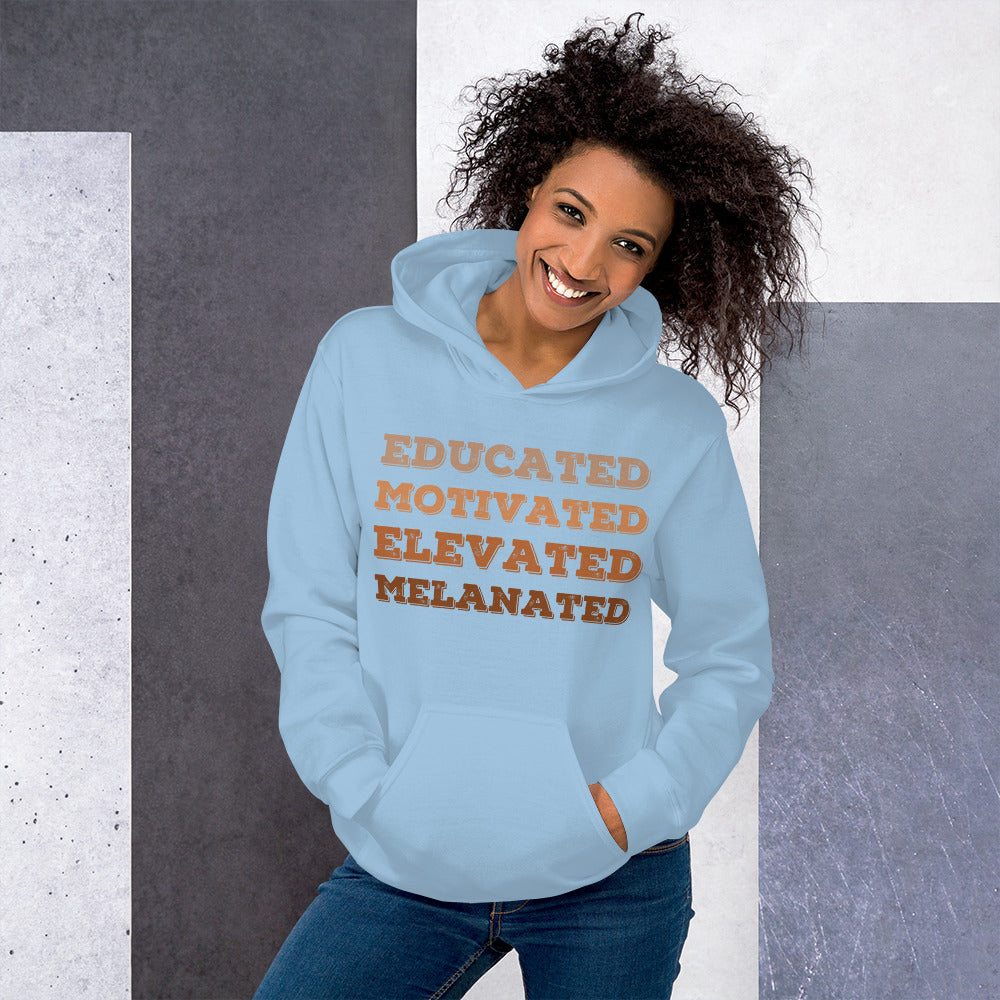 Black History Month Hoodie, Black Lives Matter Hoodies, Black History Month, BLM Shirt, Educated Motivated Elevated Melanated, Black Teacher - Madeinsea©