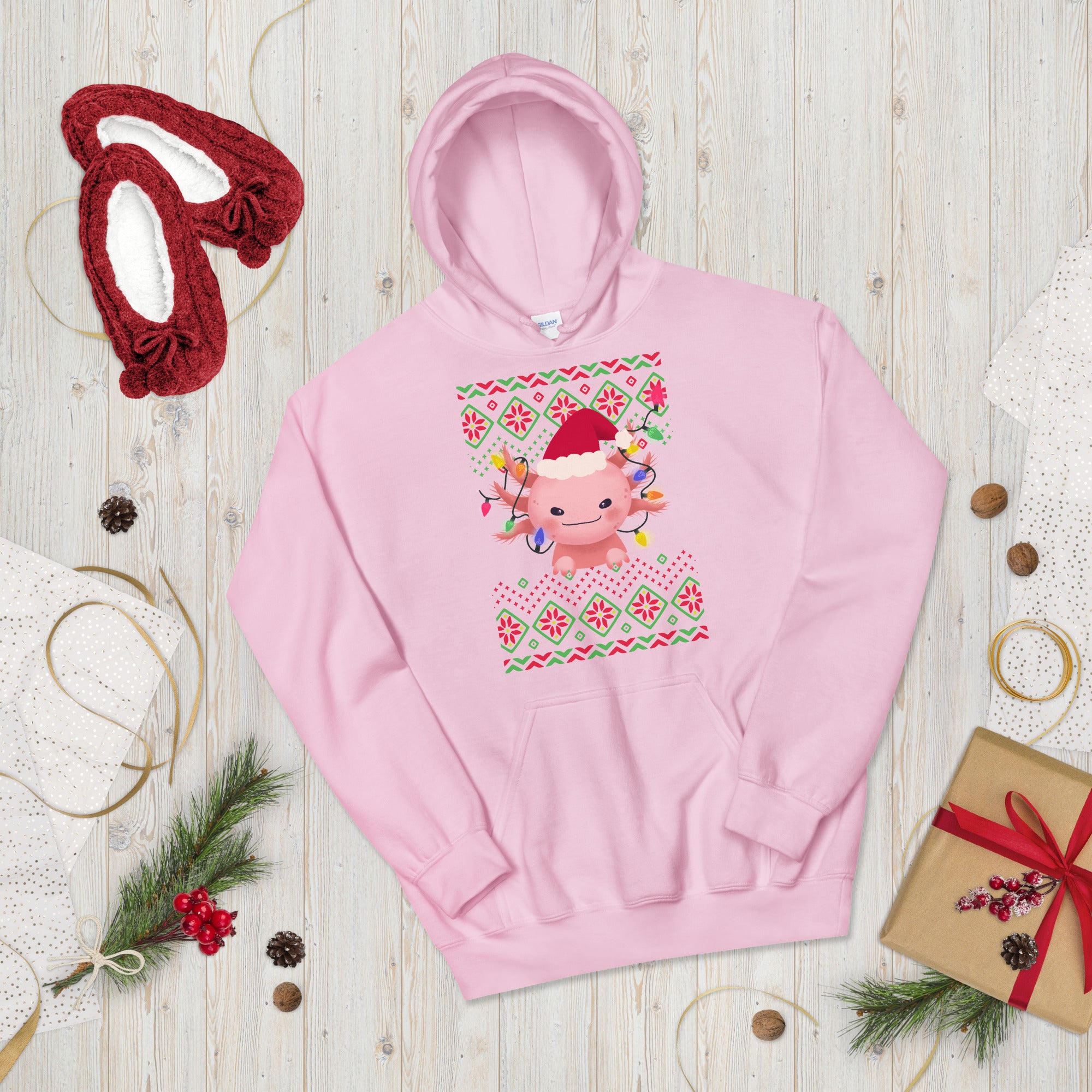 Axolotl Christmas Hoodie, Merry Axolotlmas Hoodie, Funny Axolotl Hoodie, Christmas Hoodie, Xmas Axolotl gift, Axolotl Lovers Gift - Madeinsea©