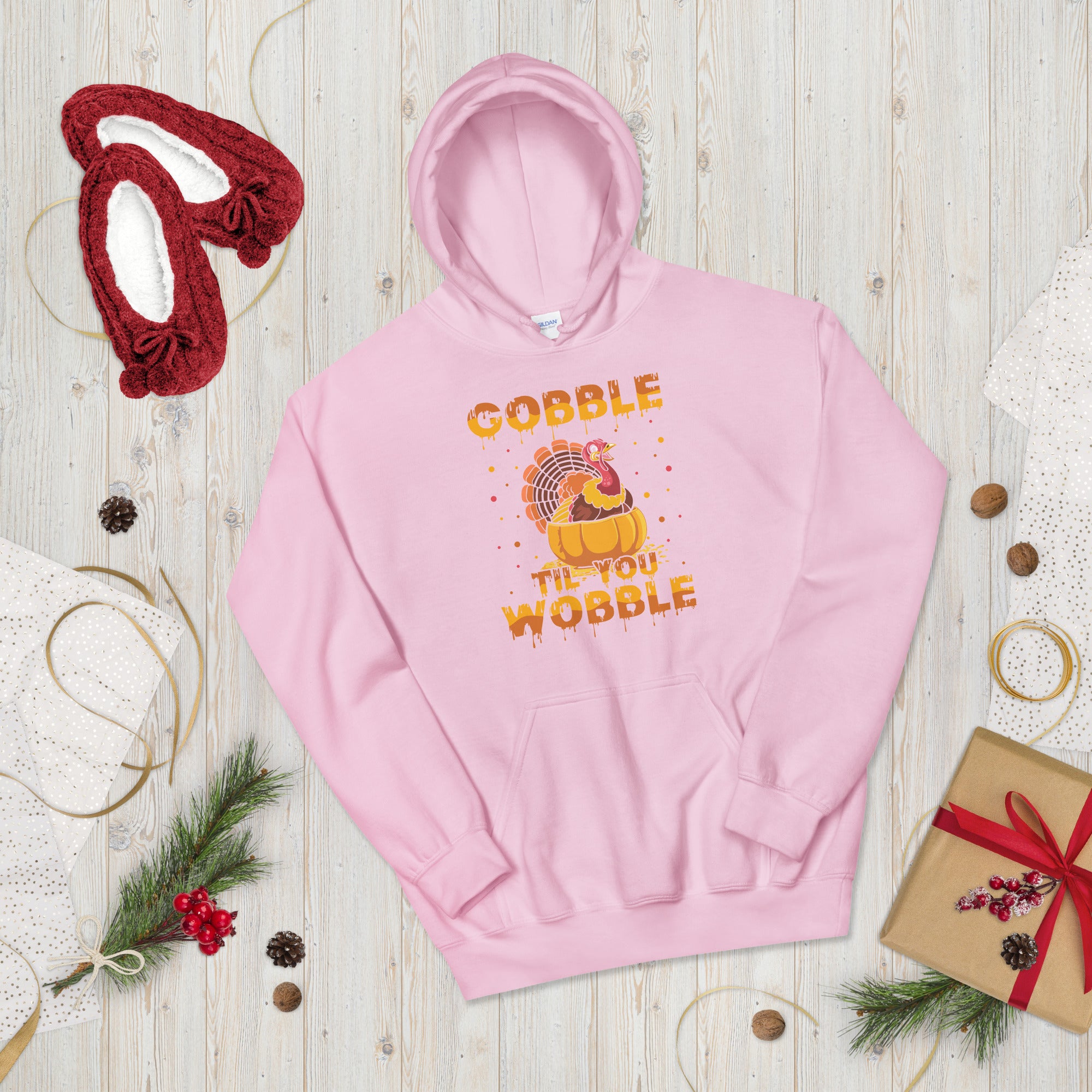 Gobble Til You Wobble Hoodie, Turkey Hoodie, Thanksgiving Hoodie, Funny Thanksgiving Dinner Hoodie, Thanksgiving Outfit, Thanksgiving Gift - Madeinsea©