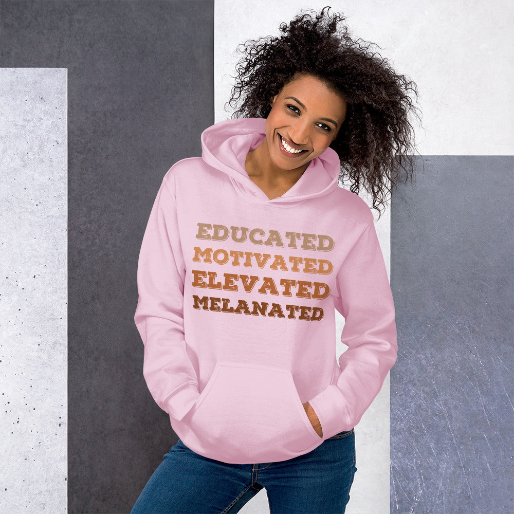 Black History Month Hoodie, Black Lives Matter Hoodies, Black History Month, BLM Shirt, Educated Motivated Elevated Melanated, Black Teacher - Madeinsea©