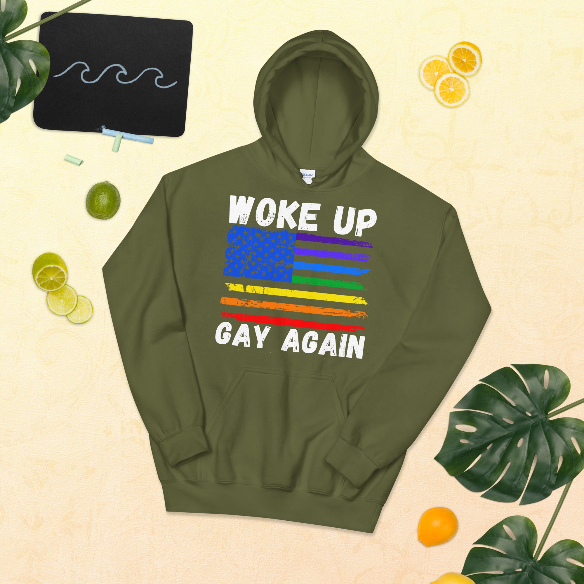 Funny LGBTQ Hoodie, Woke Up Gay Again, Gay Pride, Lesbian Hoodie, Gay Shirt, Transexual Gift, Bisexual Hoodie, Funny Gay Hoodie, Homosexual - Madeinsea©