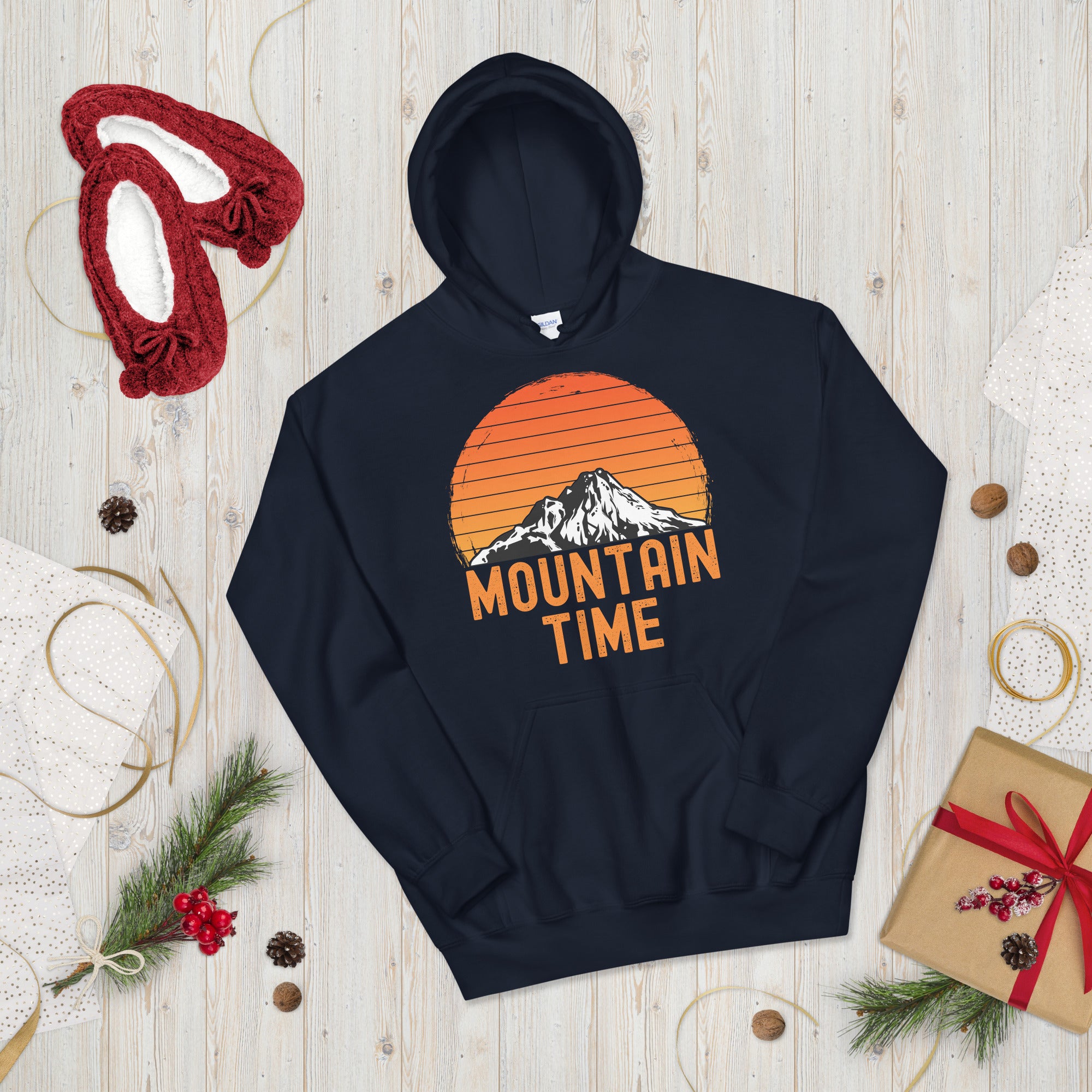 Mountain Time Hoodie, Mountain Shirt, Nature Sweater, Ski Trip, Apres Ski, Adventure Hoodie, Skier Hoodie, Mountain Climbing Hoodie - Madeinsea©