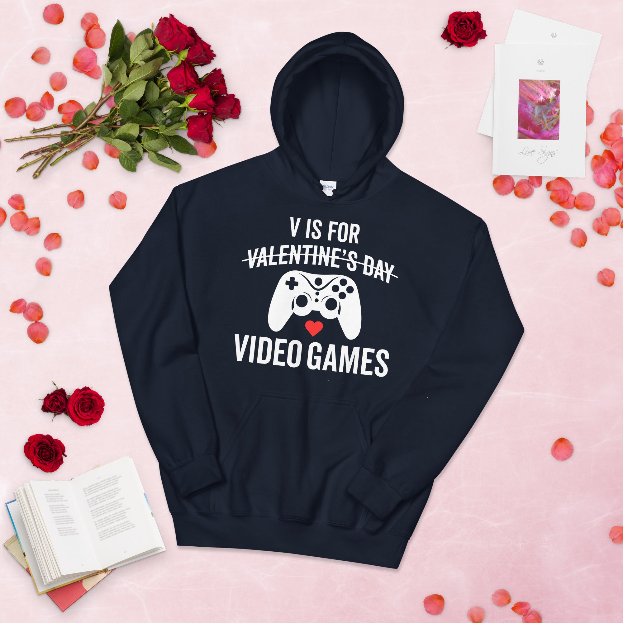 V Is For Video Games Hoodie, Video Game Shirt, Gift For Gamer, Funny Boyfriend Gift, Gaming Hoodie, Funny Gaming Shirts, Gamer Boyfriend - Madeinsea©
