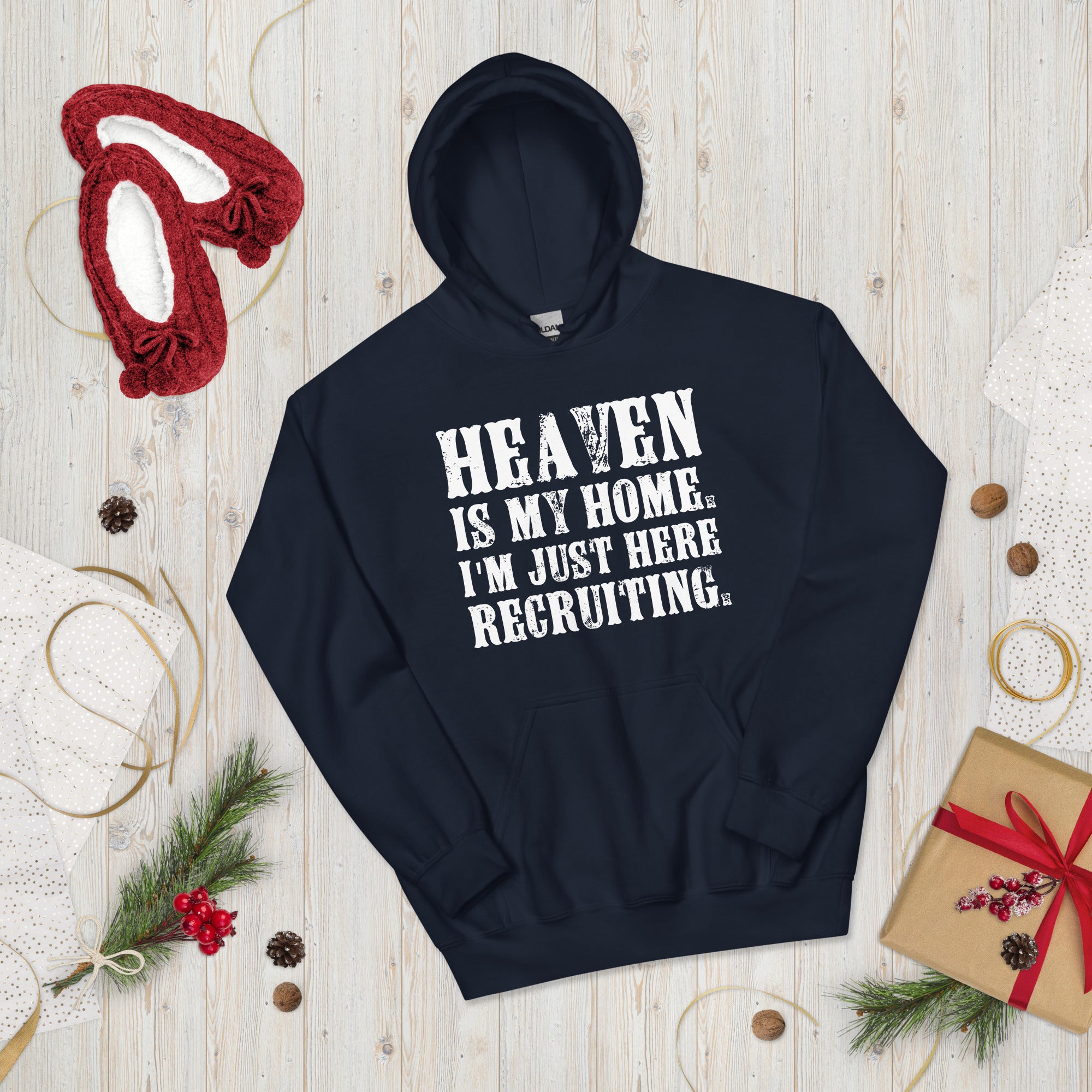 Heaven Is My Home I&#39;m Just Here Recruiting Jesus Christian Shirt, Jesus Hoodie, Pastor Gifts, Christian Gifts, Funny Priest Shirt - Madeinsea©