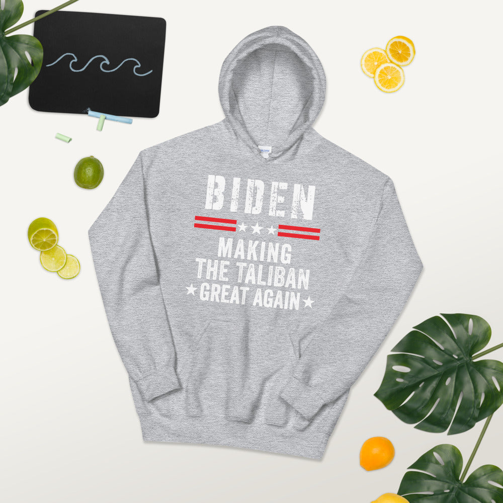 Making Taliban Great Again Hoodie, Funny Biden Harris Hoodie, Anti Biden Hoodie, American Flag Hoodie, Making The Talban Great Again - Madeinsea©