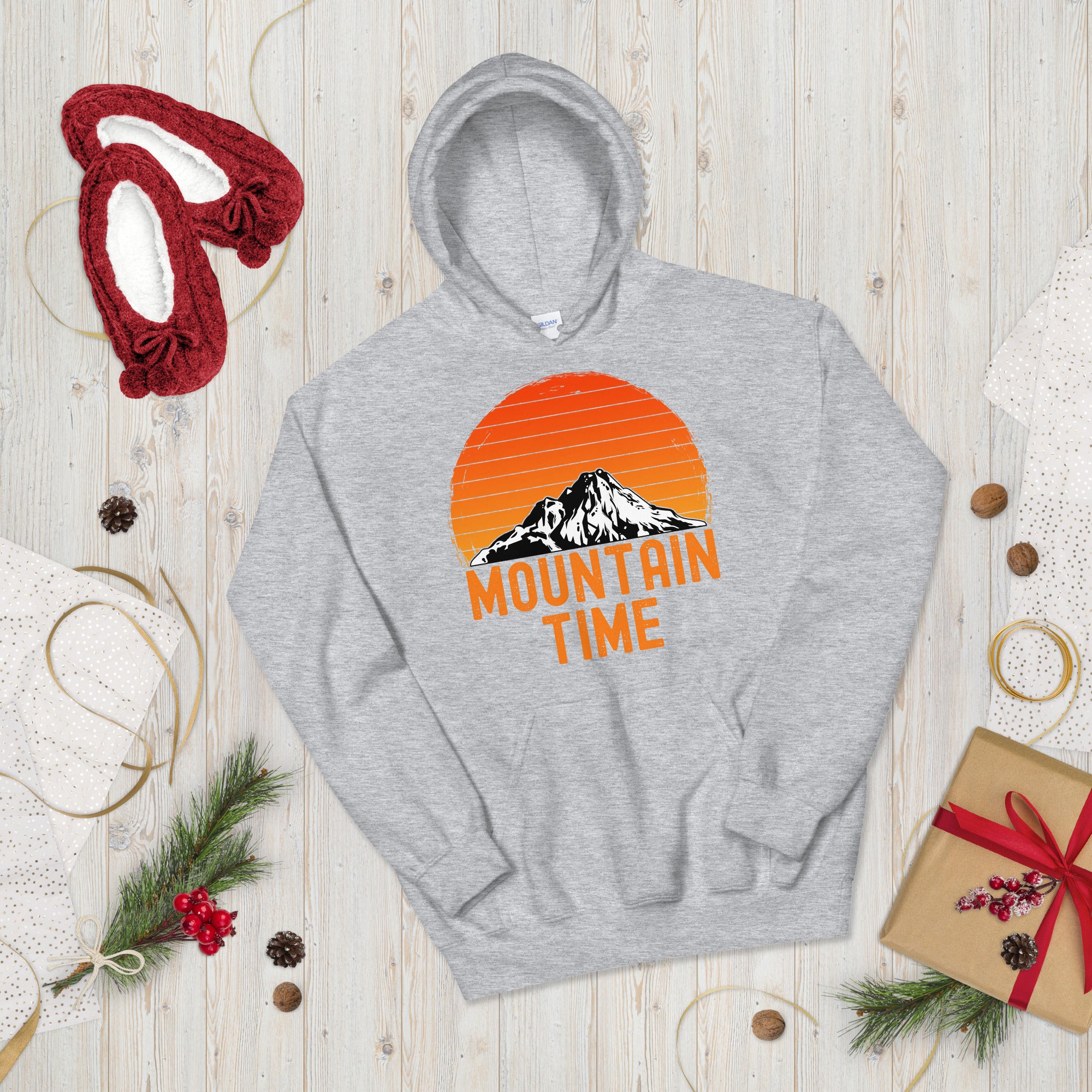 Mountain Time Hoodie, Mountain Shirt, Nature Sweater, Ski Trip, Apres Ski, Adventure Hoodie, Skier Hoodie, Mountain Climbing Hoodie - Madeinsea©