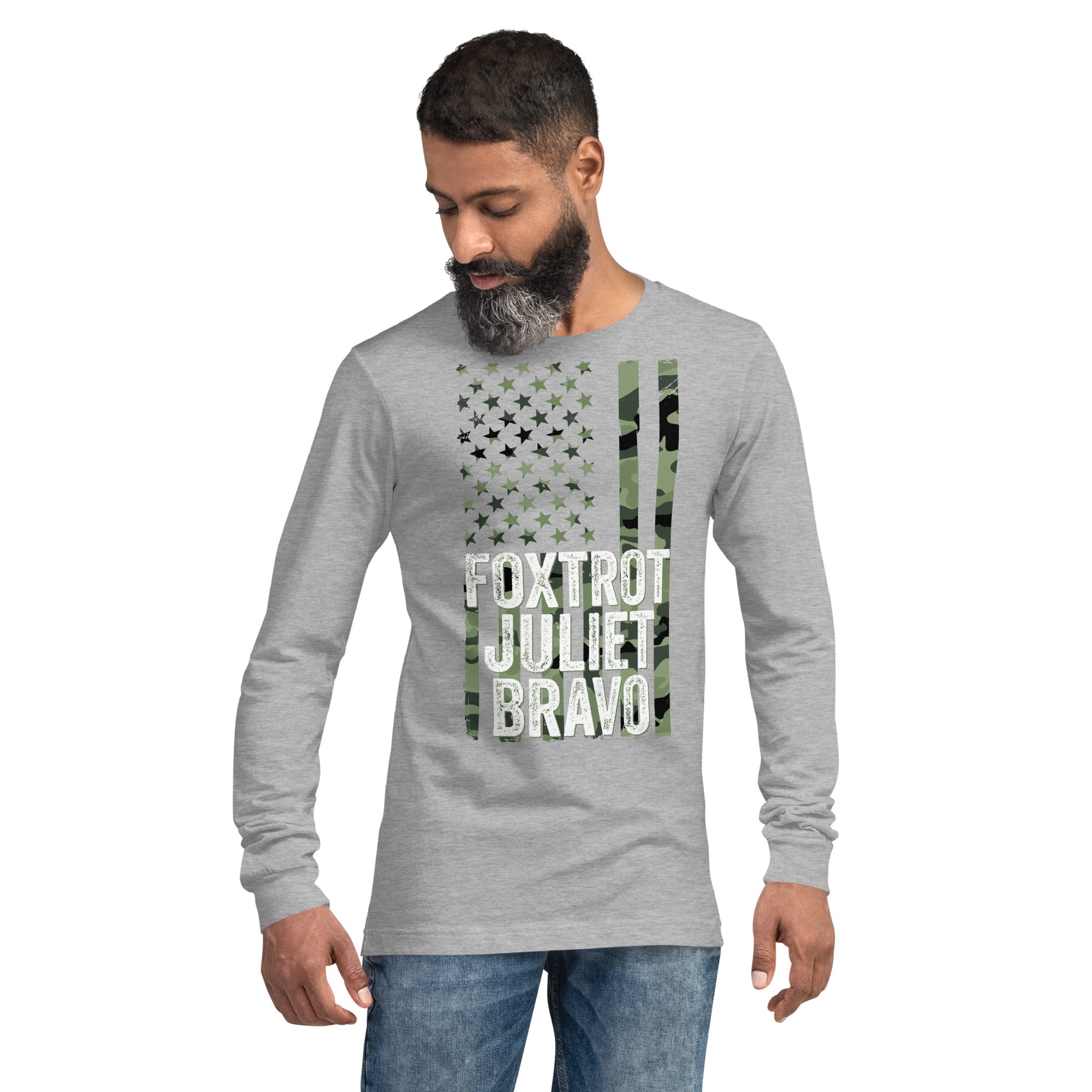 FJB Long Sleeve Shirt, #FJB, Fjb Pro America Shirt, Foxtrot Juliet Bravo, Military Alphabet Code Camo Pro America T Shirt FJB, Anti Biden