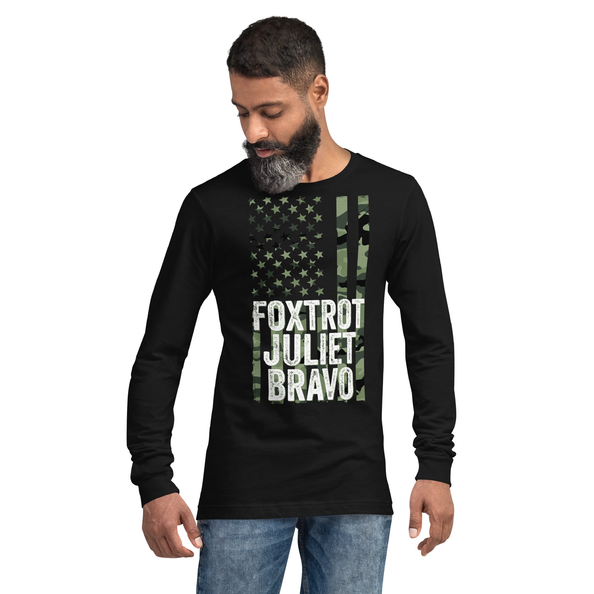 FJB Long Sleeve Shirt, #FJB, Fjb Pro America Shirt, Foxtrot Juliet Bravo, Military Alphabet Code Camo Pro America T Shirt FJB, Anti Biden