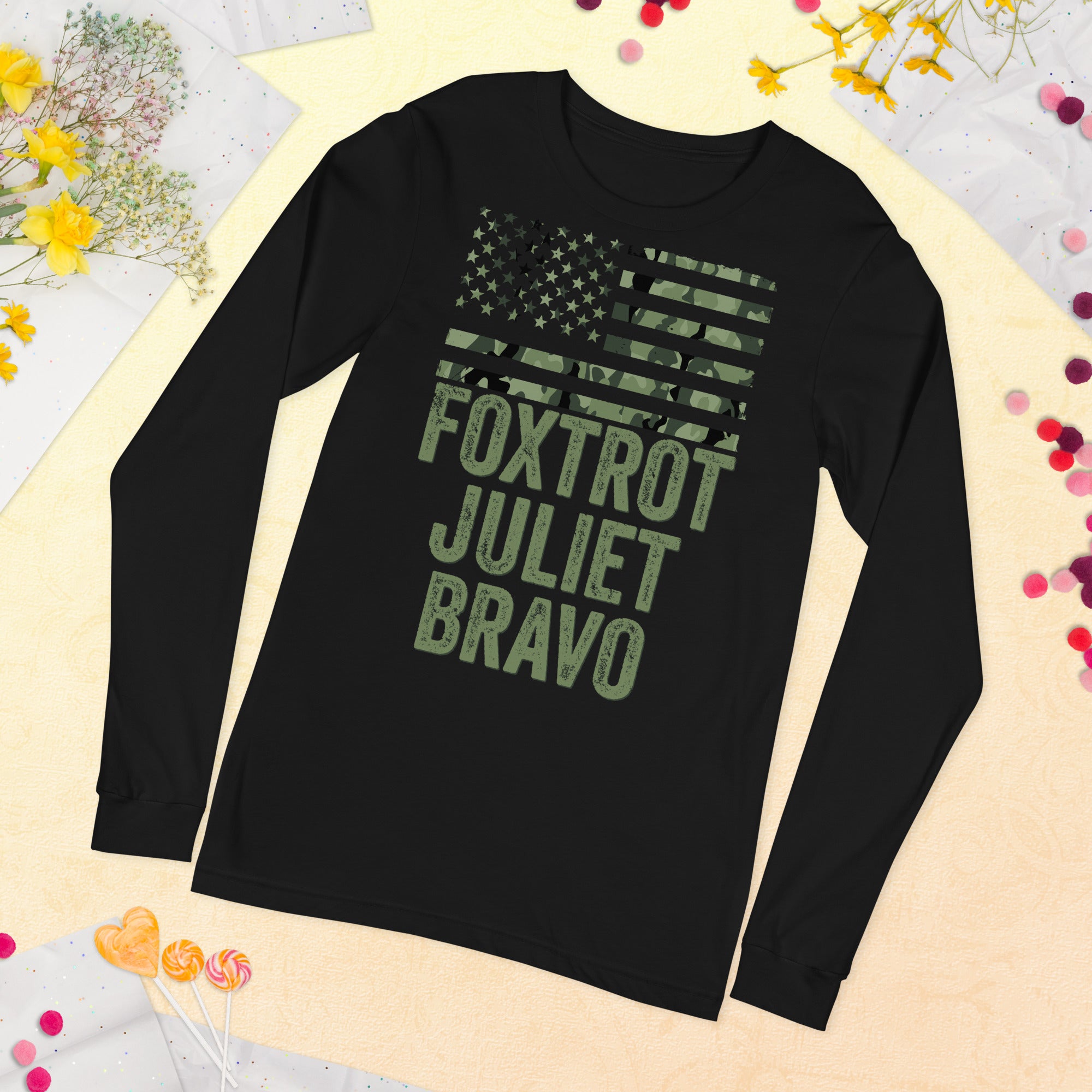 FJB Long Sleeve Shirt, #FJB, Fjb Pro America Shirt, Foxtrot Juliet Bravo, Military Alphabet Code Camo Pro America T Shirt FJB, Anti Biden - Madeinsea©