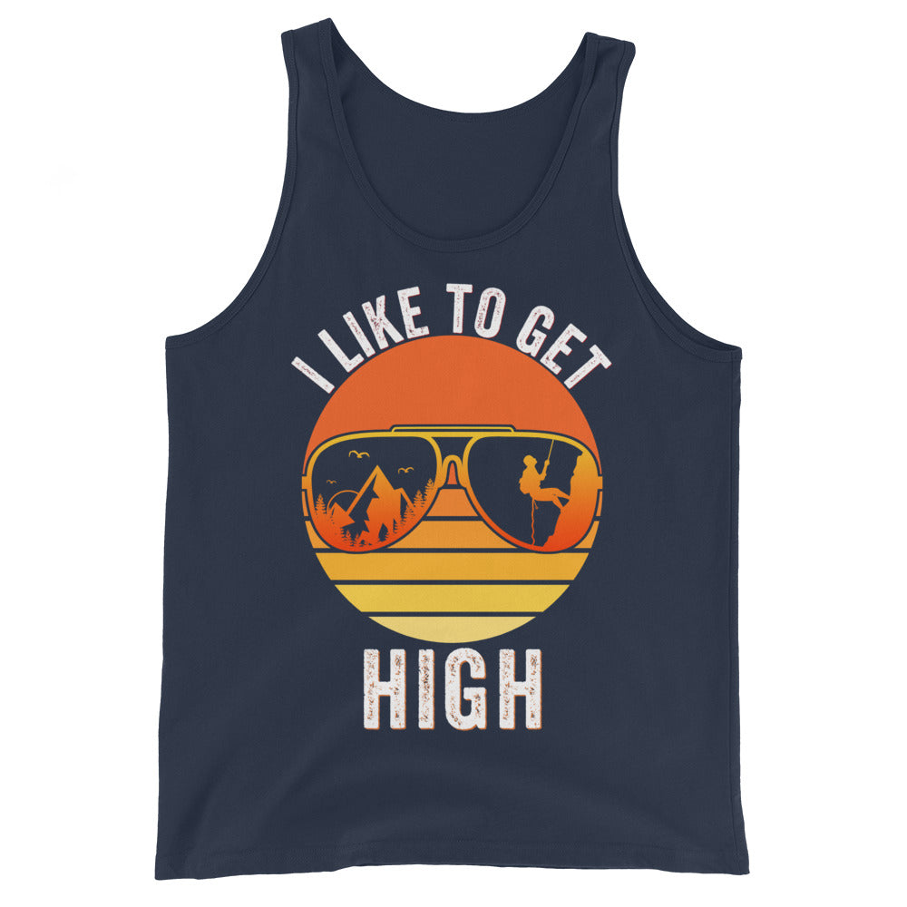 I Like To Get High Tank Top, Kletter-Tanktop, Boulderwände Klettern Vintage Retro Tanktop, Geschenk für Kletterer Bolder Boulder