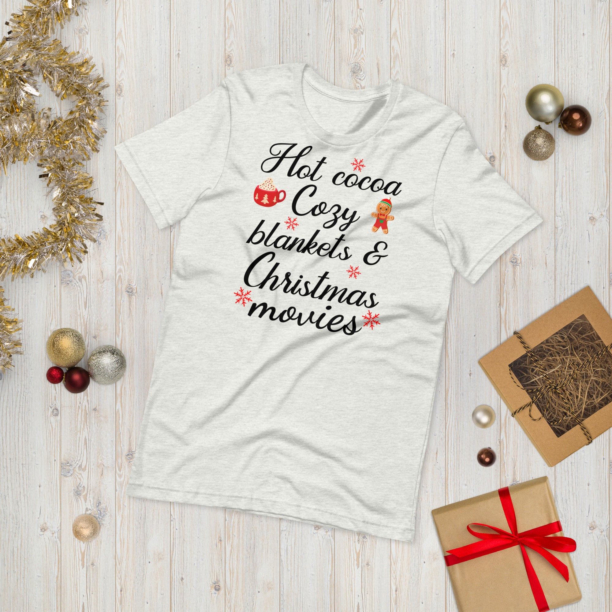 Camisa de Navidad, mantas acogedoras de cacao caliente Películas navideñas, camisa de invierno, camiseta navideña, camiseta de cacao, camisa acogedora de Navidad, camiseta feliz Navidad