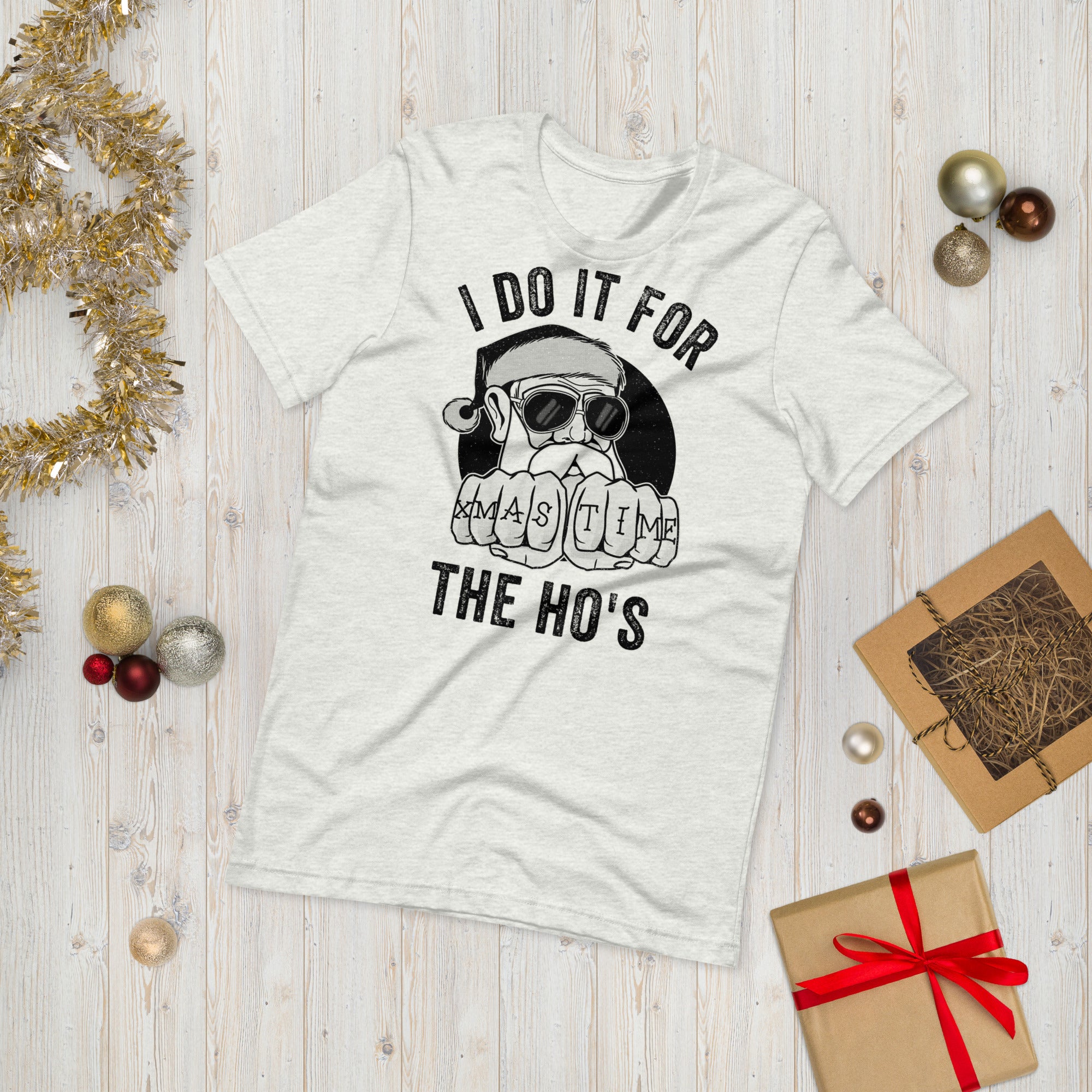 I Do It For The Hos Shirt, Rude Christmas Shirt, Santa Face Shirt, Santa Face Shirt, Rude Xmas Shirt, Offensive Xmas Gifts, Joke Xmas