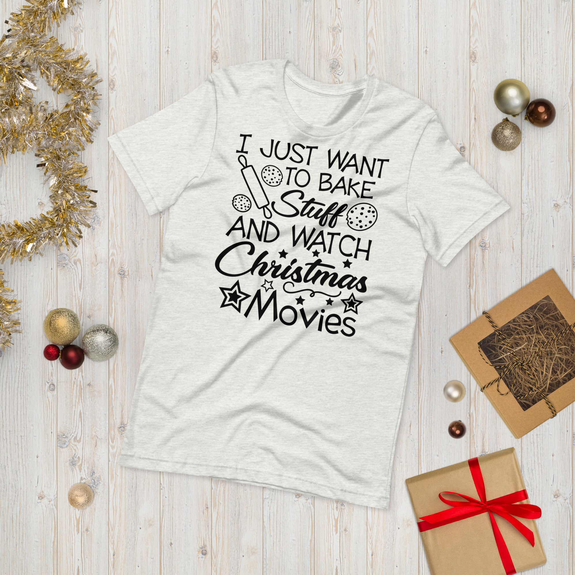 I just want to Bake Stuff and watch Christmas Movies shirt, Christmas Shirt, Holiday Christmas Baking Shirt, Baking Cookies Shirt, Xmas Bake - Madeinsea©