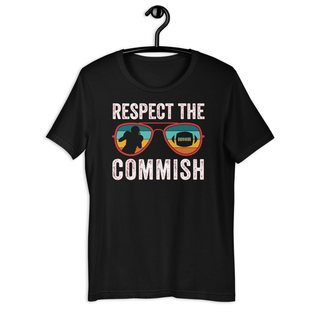 Fantasy Football Shirt: Respect the Commish T-Shirt, Football Tshirt, Football Gift for Men, Fantasy Football Tee Shirt, Commissioner Shirt - Madeinsea©