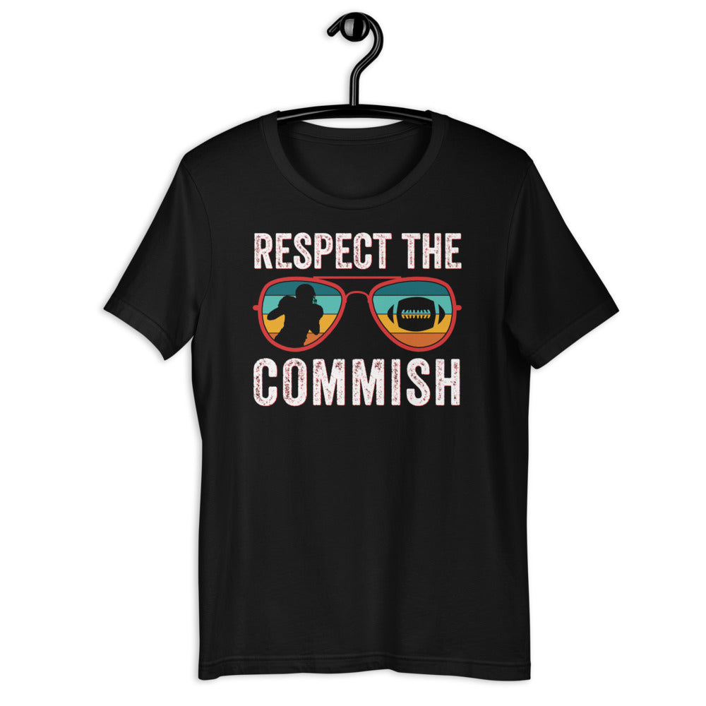 Fantasy Football Shirt: Respect the Commish T-Shirt, Football Tshirt, Football Gift for Men, Fantasy Football Tee Shirt, Commissioner Shirt