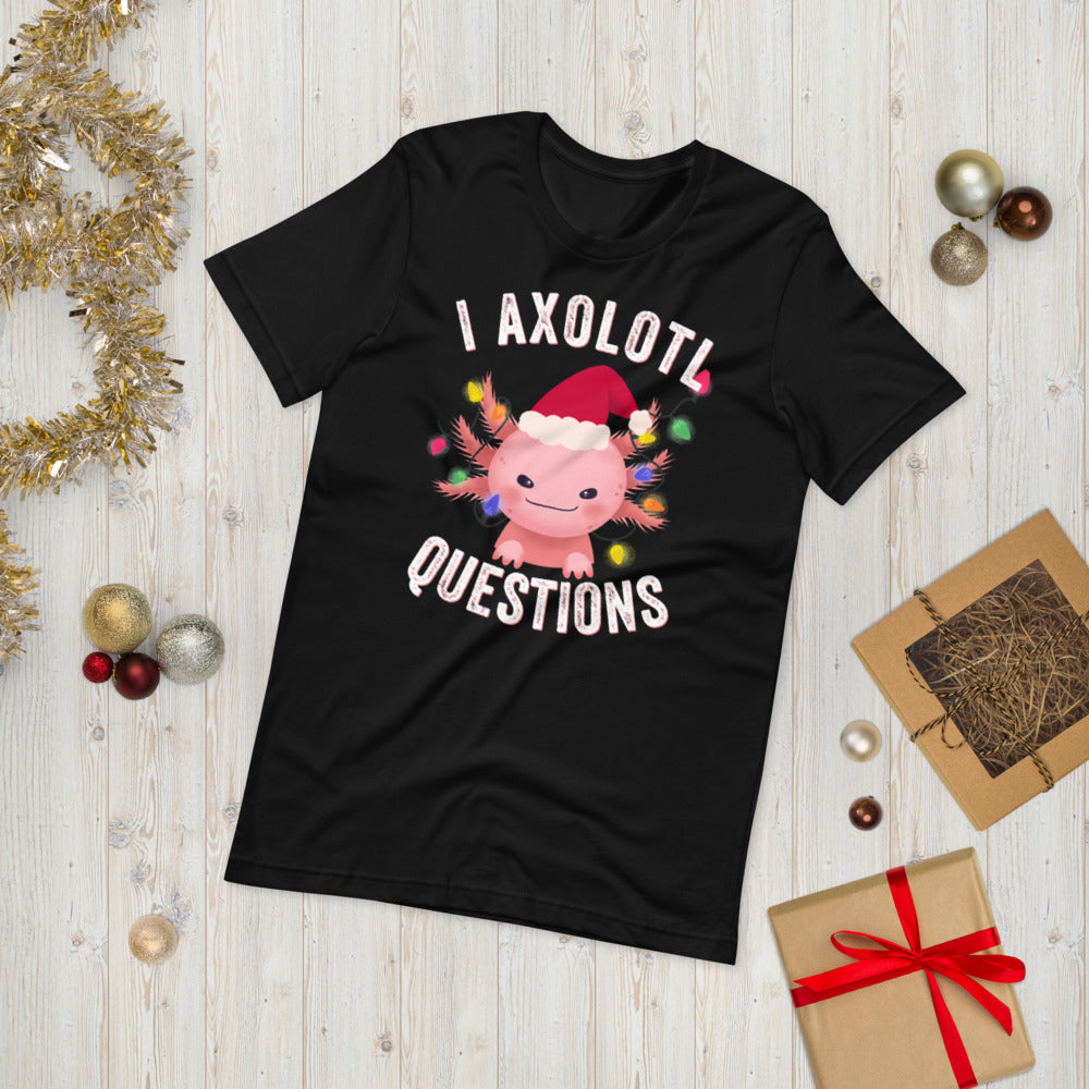 I axolotl questions, Axolotl Fish Shirt, Axolotl Lover Gift, Cute Axolotl Shirt, Axolotl T Shirt, Animal Lover Shirt, Mexican walking fish