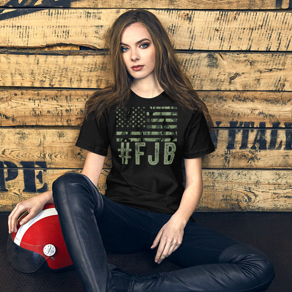 FJB Shirt, FJB Womens Shirt, Fjb Pro America Shirt, Foxtrot Juliet Bravo, Military Camo Pro America T Shirt FJB, Anti Biden, Political Tee - Madeinsea©