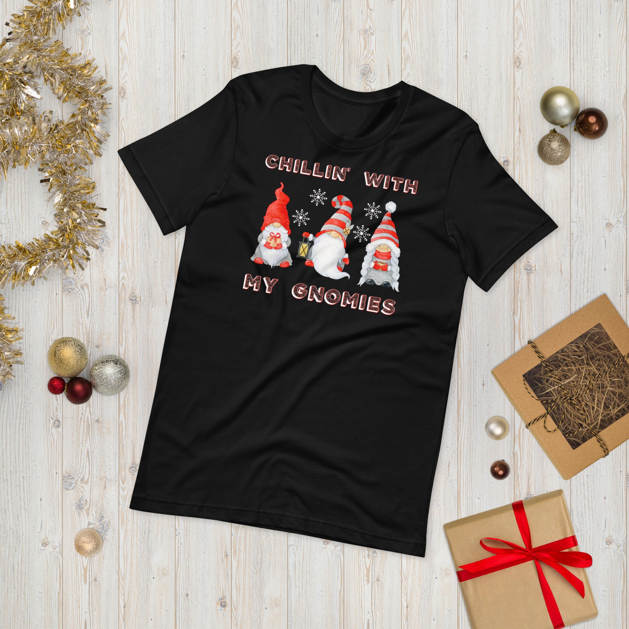 Chillin With My Gnomies Shirt, Funny Chilling Gnomes Shirt, Gnomes Christmas Shirt, Gnome Shirt, Cute Gnome Shirt, Winter Gnome Shirt - Madeinsea©