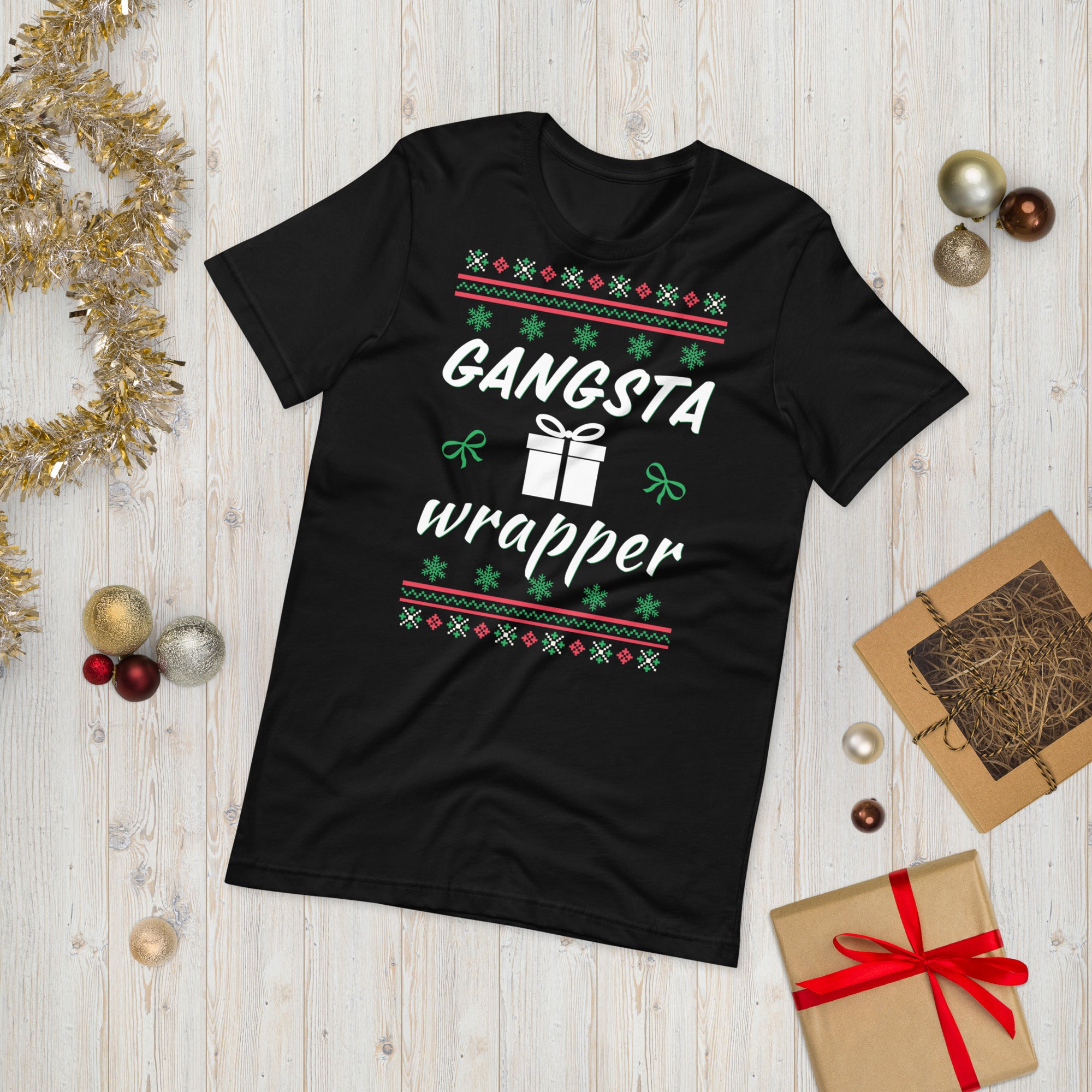 Gangsta wrapper shirt, Christmas shirts, Merry Xmas shirt, Funny christmas shirt, Christmas shirt for mom, Merry christmas shirt - Madeinsea©