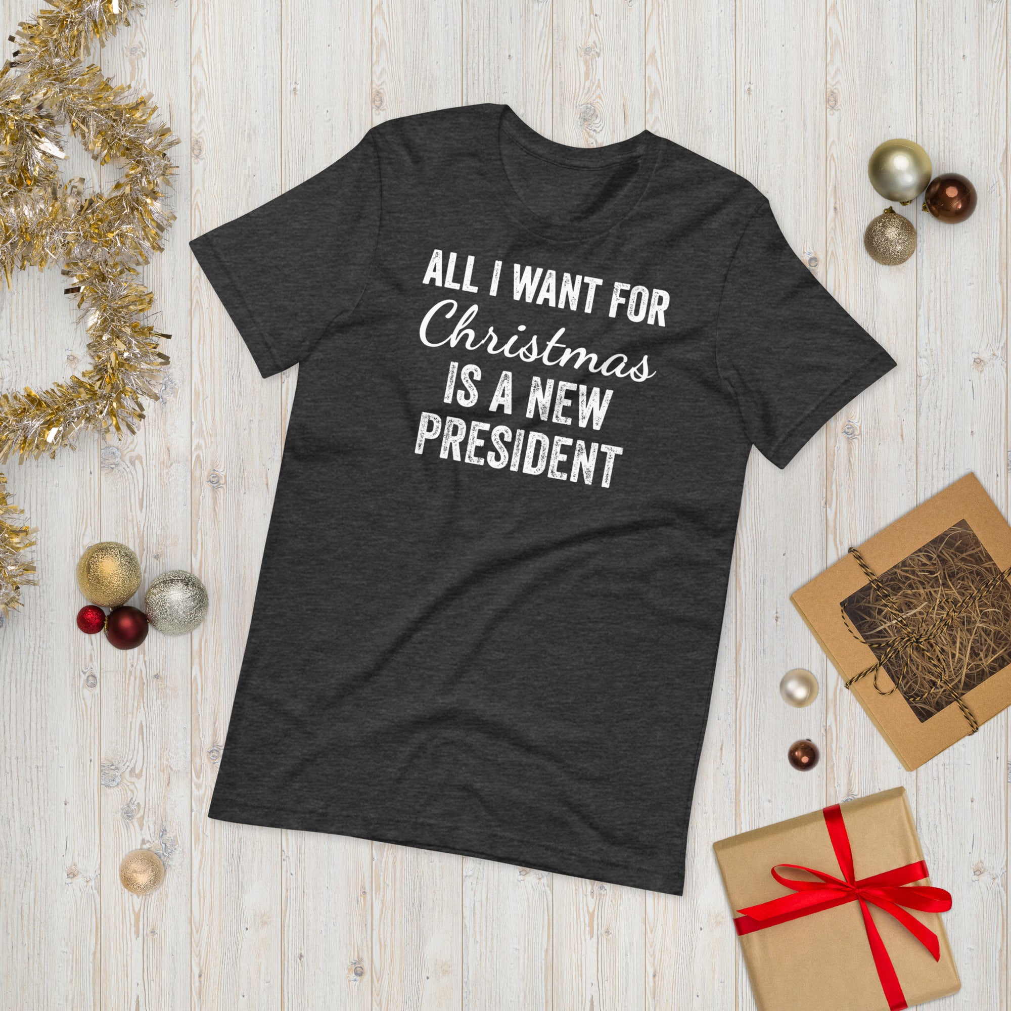 All I Want For Christmas Is A New President T Shirt, FJB Christmas Shirt, Christmas Gift, Anti Biden Gift, Christmas Pajamas, FJB Xmas Shirt - Madeinsea©