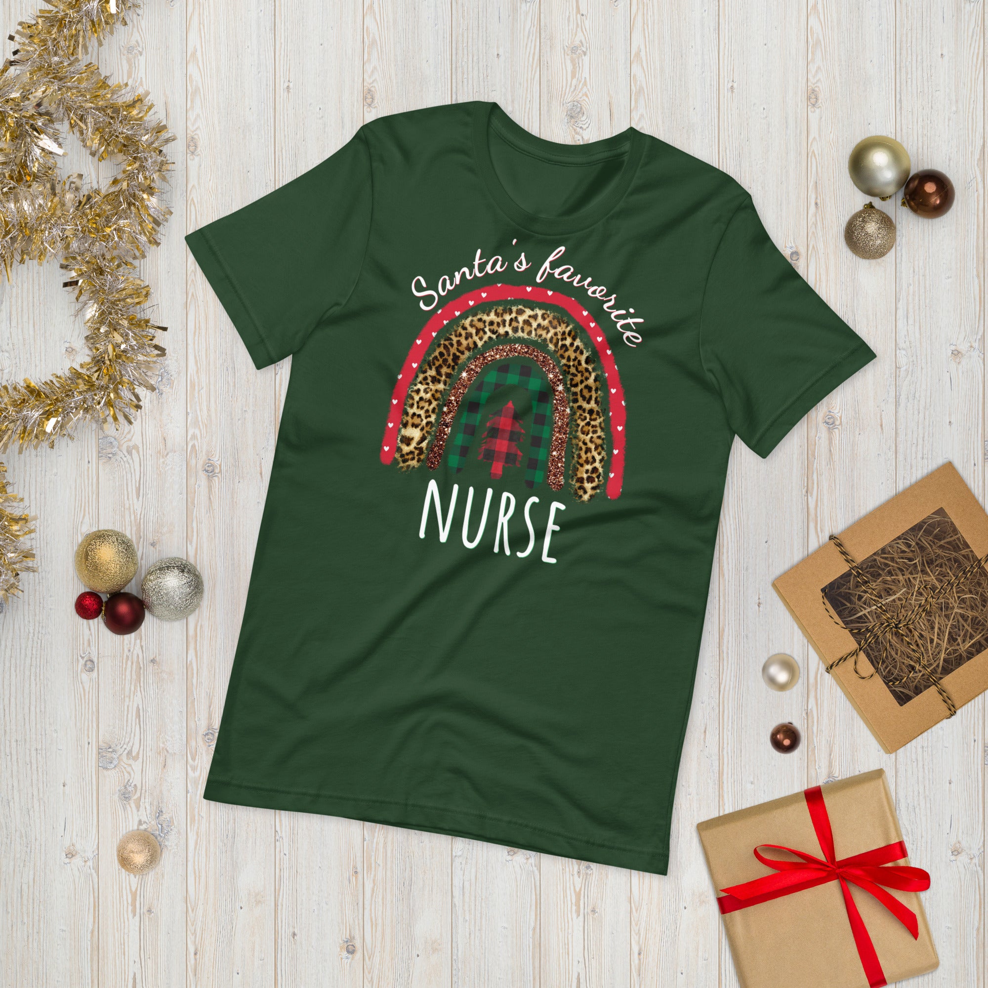 Santas Lieblingskrankenschwester, Krankenschwester Weihnachtsshirt, Weihnachtskrankenpflege Shirt, Krankenpflegeschule T-Shirt, Krankenpflegeschule T-Shirt, Krankenschwester Shirt, Lustige Krankenschwester