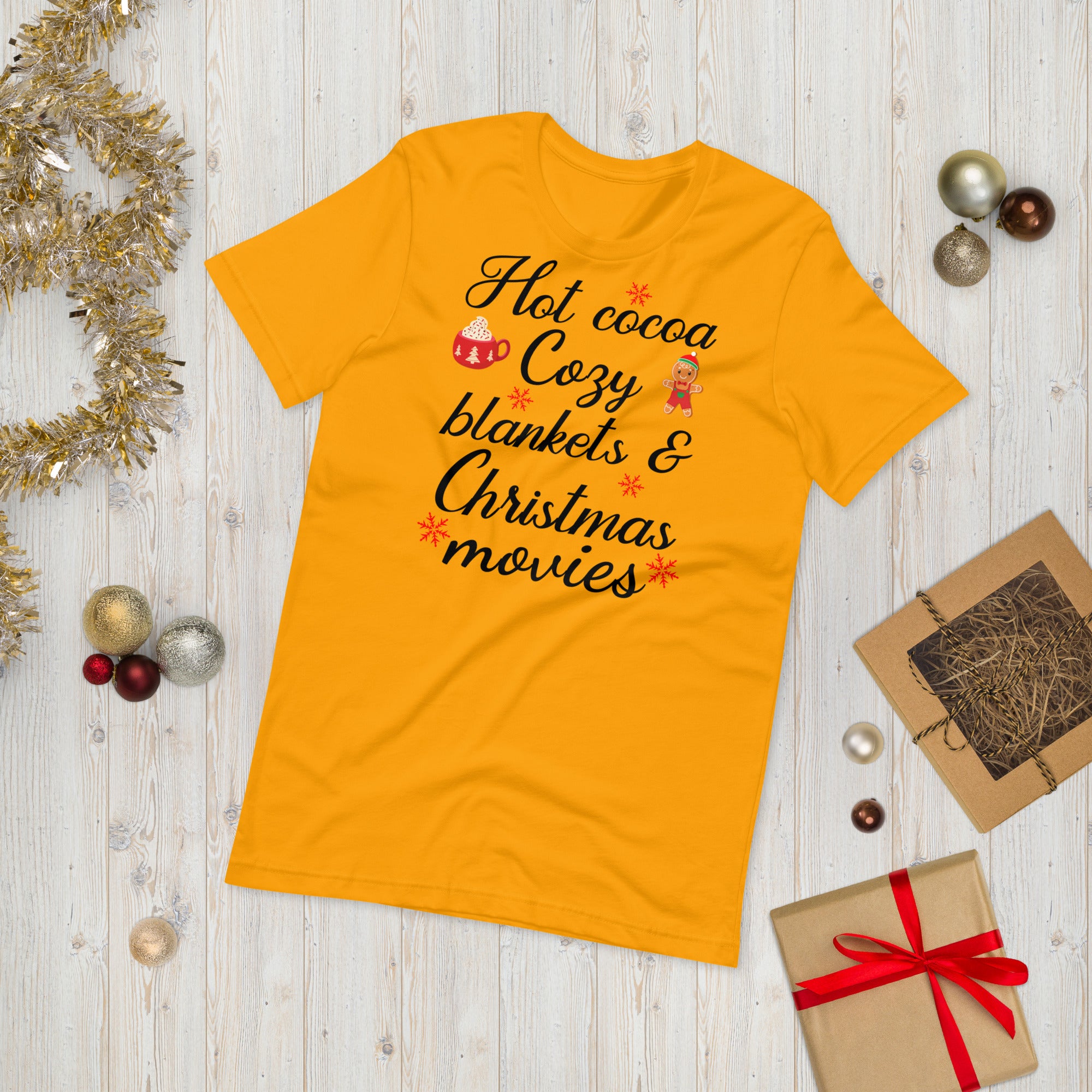 Christmas Shirt, Hot Cocoa Cozy Blankets Christmas Movies, Winter Shirt, Holiday Tee, Cocoa T Shirt, Xmas Cozy Shirt, Merry Christmas Tee - Madeinsea©