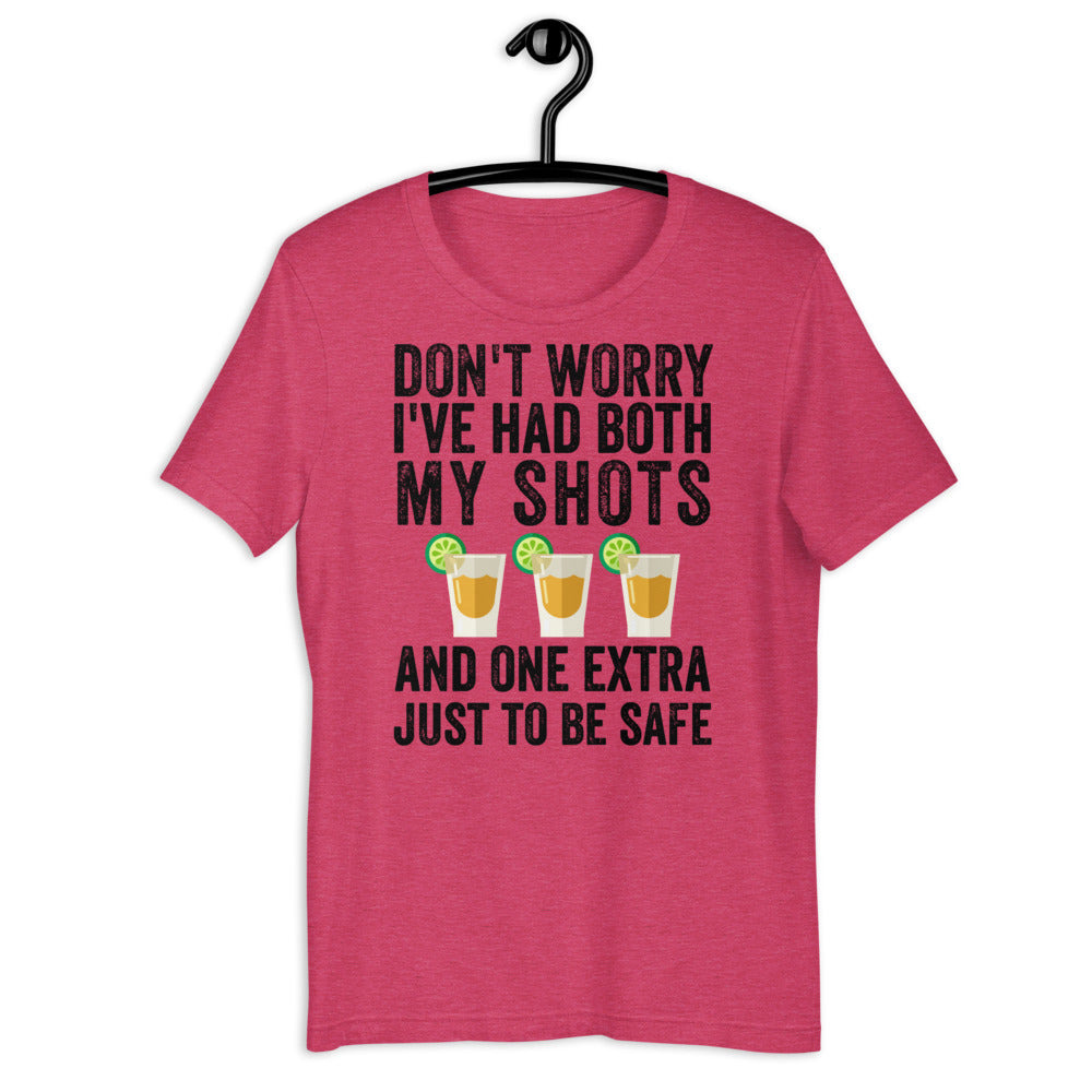 Don&#39;t Worry I&#39;ve Had Both My Shots Shirt Funny Tequila Vintage T-Shirt, Booster shot, Third shot, Extra shot, Funny Vaccination Tequila Shot - Madeinsea©