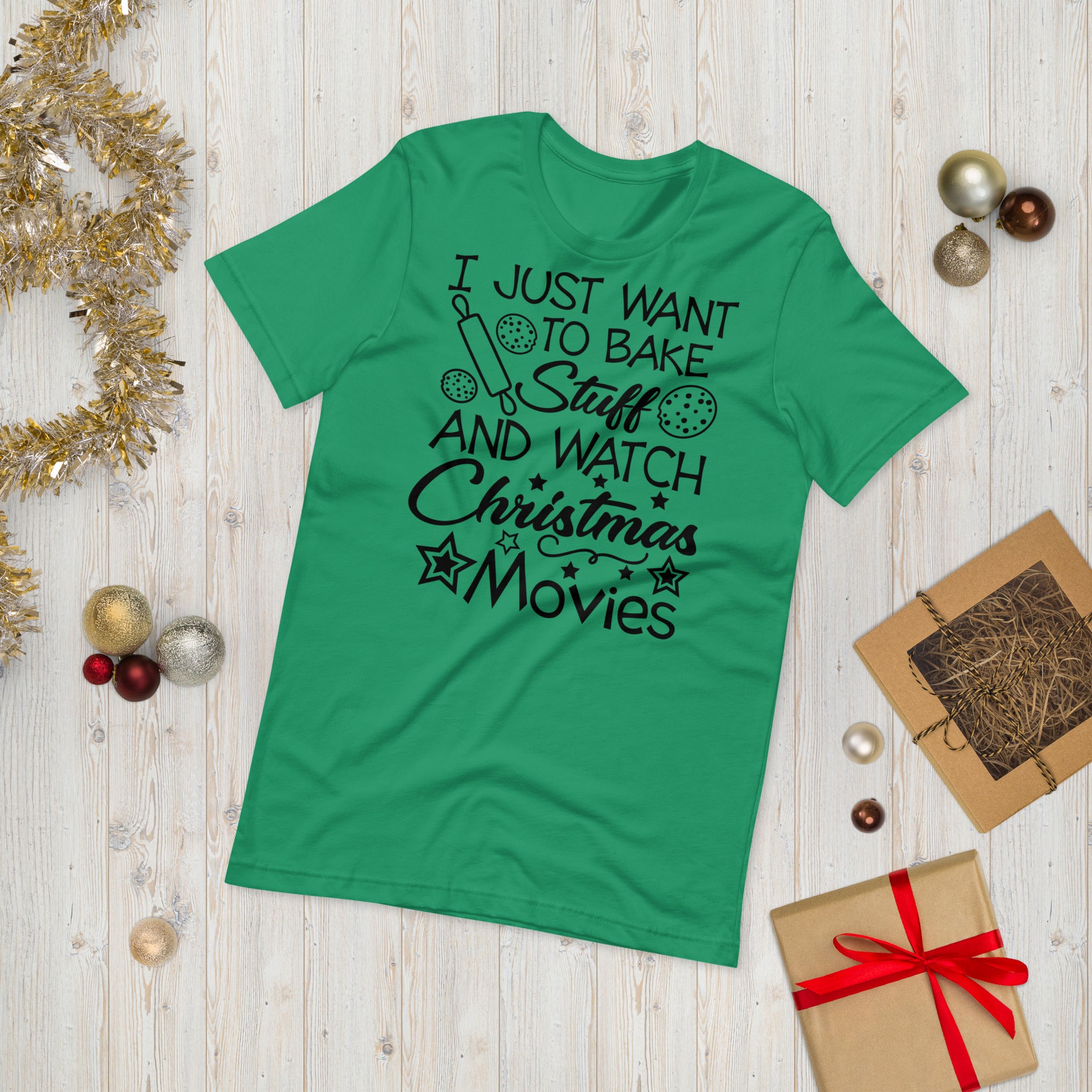 I just want to Bake Stuff and watch Christmas Movies shirt, Christmas Shirt, Holiday Christmas Baking Shirt, Baking Cookies Shirt, Xmas Bake - Madeinsea©