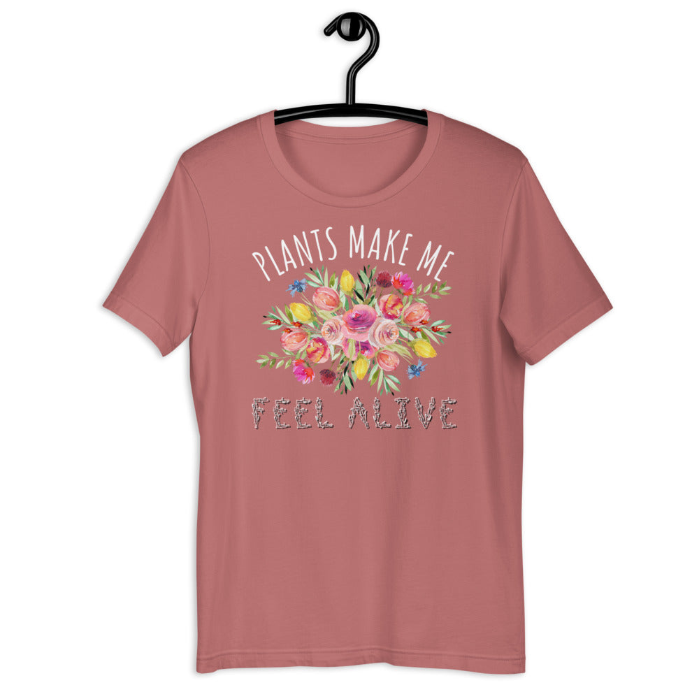 Plants make me feel alive, funny plant shirt, funny plant lover shirt, plant mom, plant dad, Halloween floral shirt, Halloween plant shirt - Madeinsea©