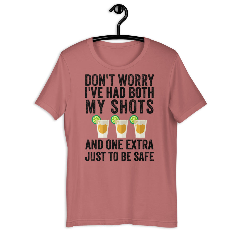 Don&#39;t Worry I&#39;ve Had Both My Shots Shirt Funny Tequila Vintage T-Shirt, Booster shot, Third shot, Extra shot, Funny Vaccination Tequila Shot - Madeinsea©