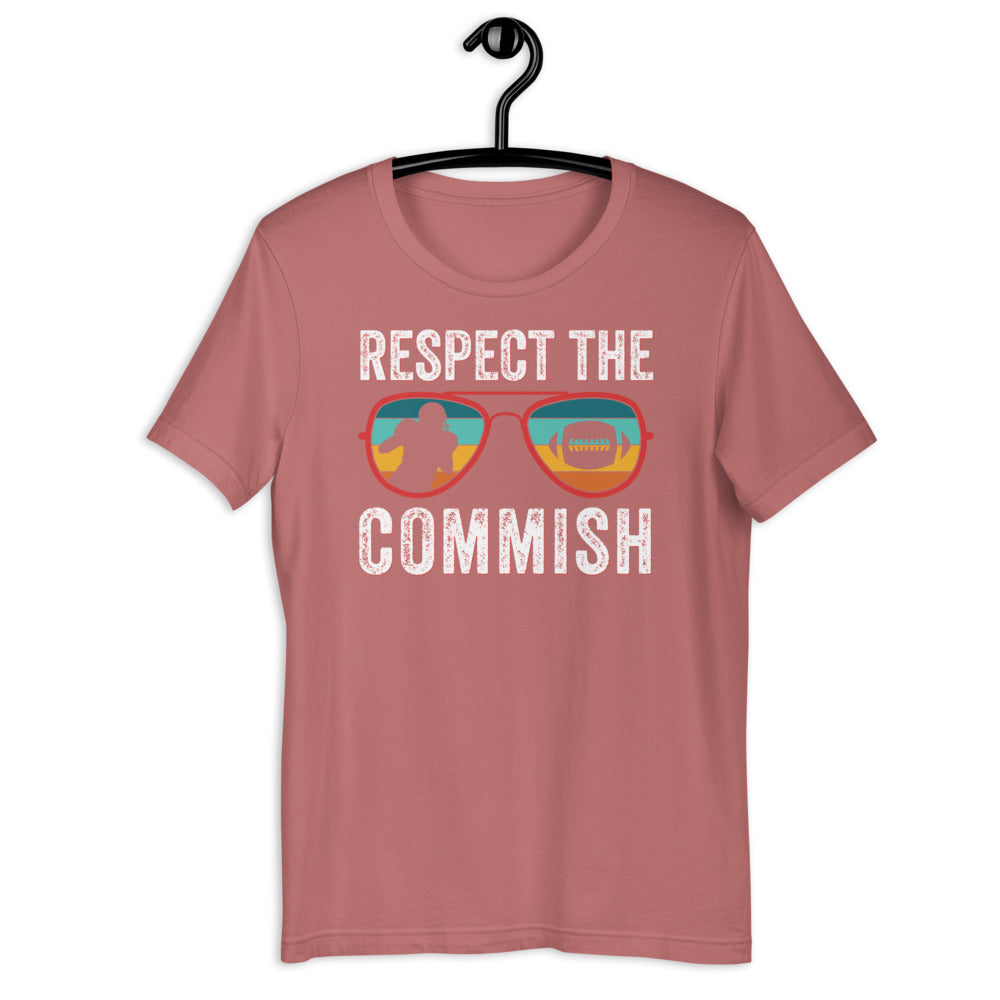 Fantasy Football Shirt: Respect the Commish T-Shirt, Football Tshirt, Football Gift for Men, Fantasy Football Tee Shirt, Commissioner Shirt - Madeinsea©