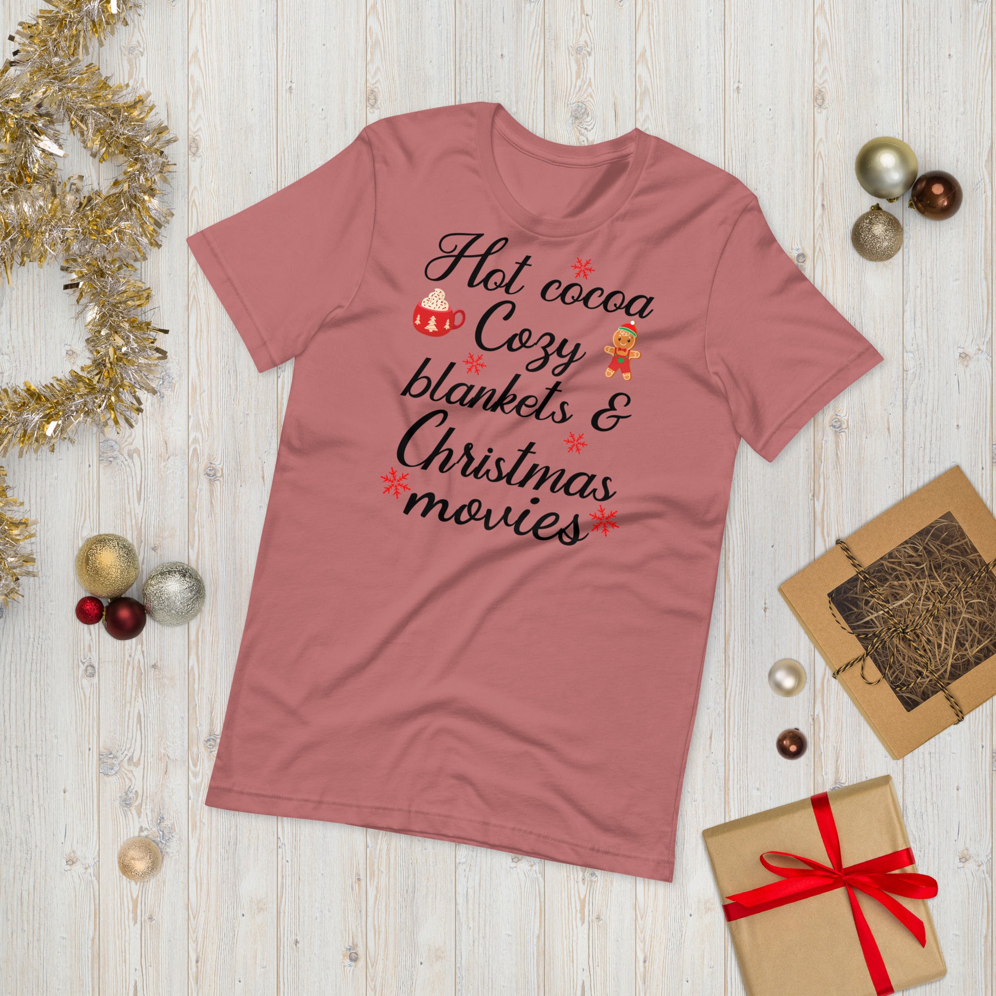 Camisa de Navidad, mantas acogedoras de cacao caliente Películas navideñas, camisa de invierno, camiseta navideña, camiseta de cacao, camisa acogedora de Navidad, camiseta feliz Navidad