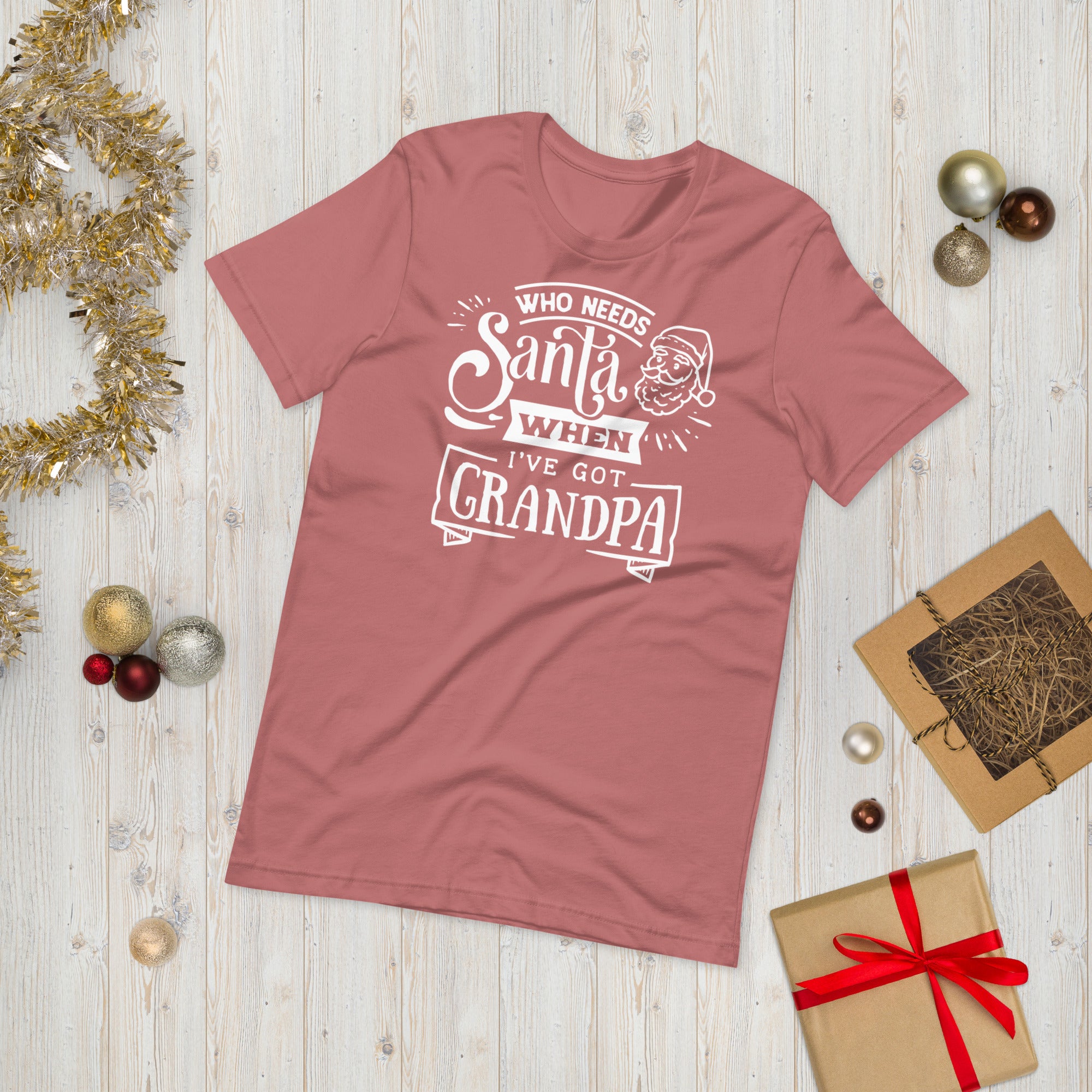 Who Needs Santa When I&#39;ve Got Grandpa Shirt, Grandparents Christmas Shirt, Grandparents Gifts Tee, Grandpa Shirt - Madeinsea©