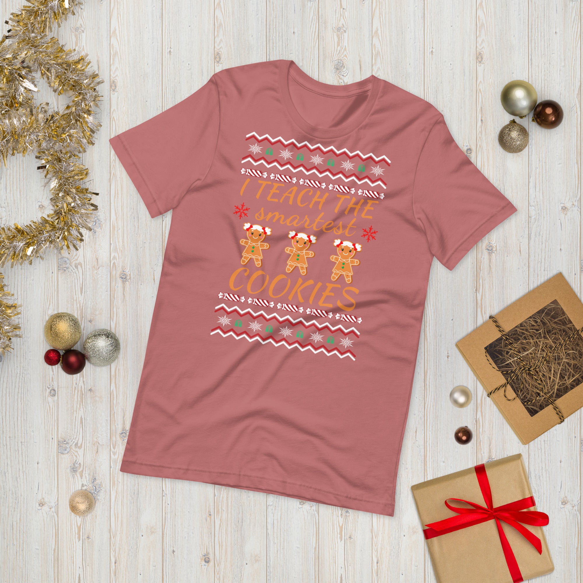 Ich unterrichte die klügsten Kekse Shirt, Lehrer Weihnachtsshirt, Lehrer Weihnachtsgeschenke, klügste Kekse, Smart Cookies Tee, Xmas Lehrer T-Shirt