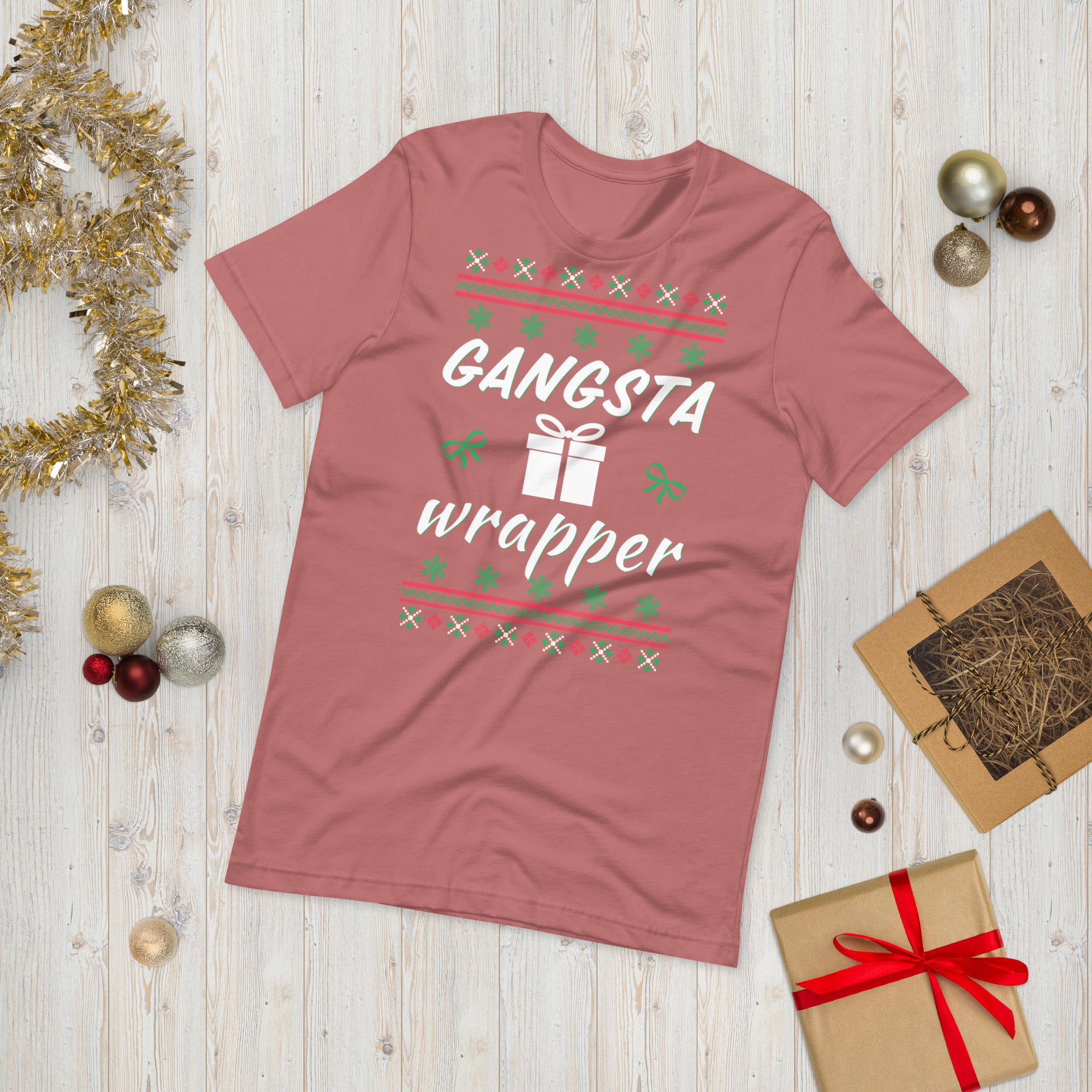 Gangsta wrapper shirt, Christmas shirts, Merry Xmas shirt, Funny christmas shirt, Christmas shirt for mom, Merry christmas shirt - Madeinsea©