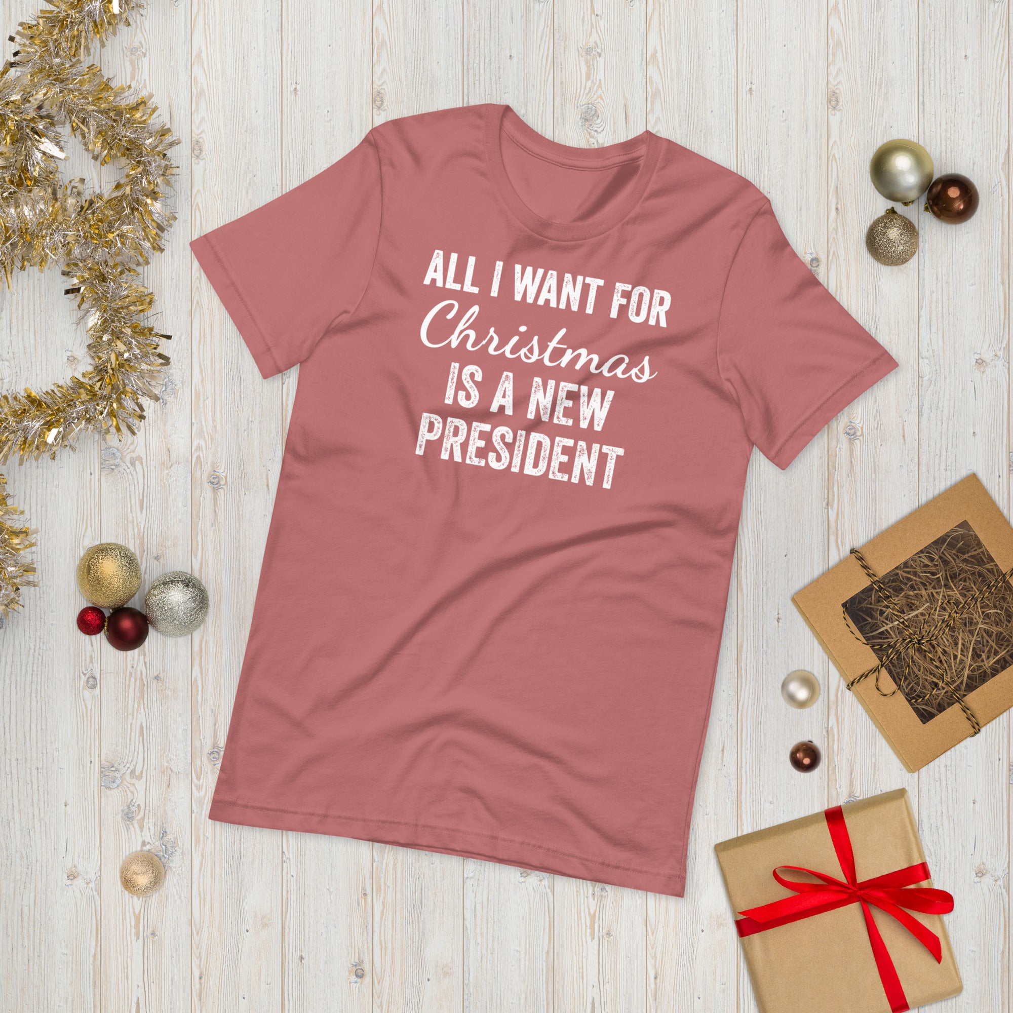 All I Want For Christmas Is A New President T Shirt, FJB Christmas Shirt, Christmas Gift, Anti Biden Gift, Christmas Pajamas, FJB Xmas Shirt - Madeinsea©