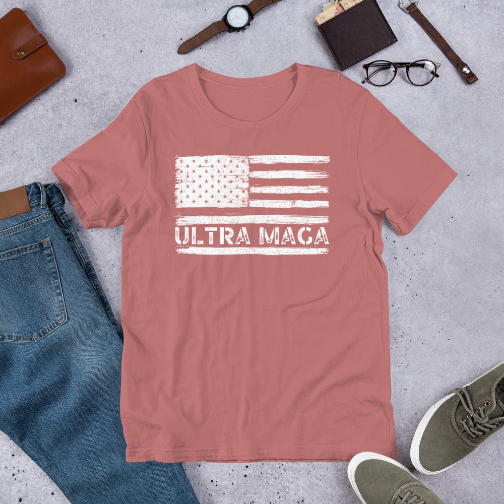Ultra Maga American Flag Tshirt, Proud Ultra Maga Shirt, Republican Shirt, Ultra MAGA And Proud, Anti Biden, FJB Shirt, Patriotic Gifts - Madeinsea©