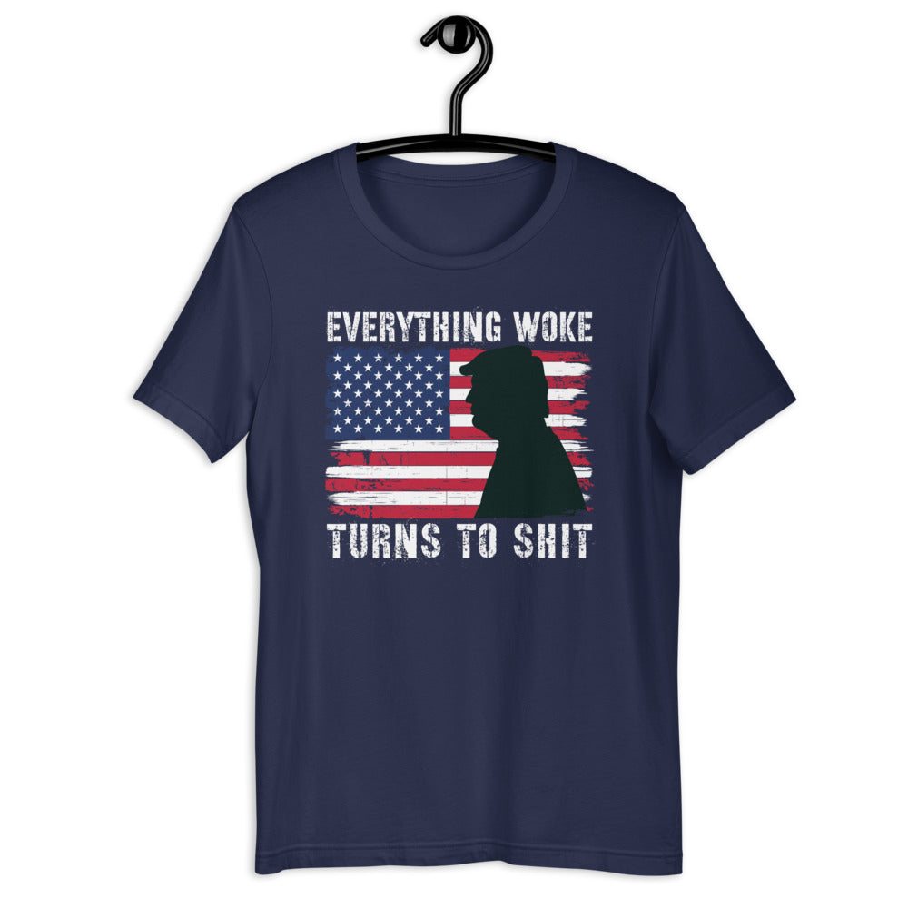 Everything Woke Turns to Shit - Trump MAGA, Mean Tweets 2024, Funny Republican Shirts, Conservative Tees, Politics Political, Anti Democrat - Madeinsea©