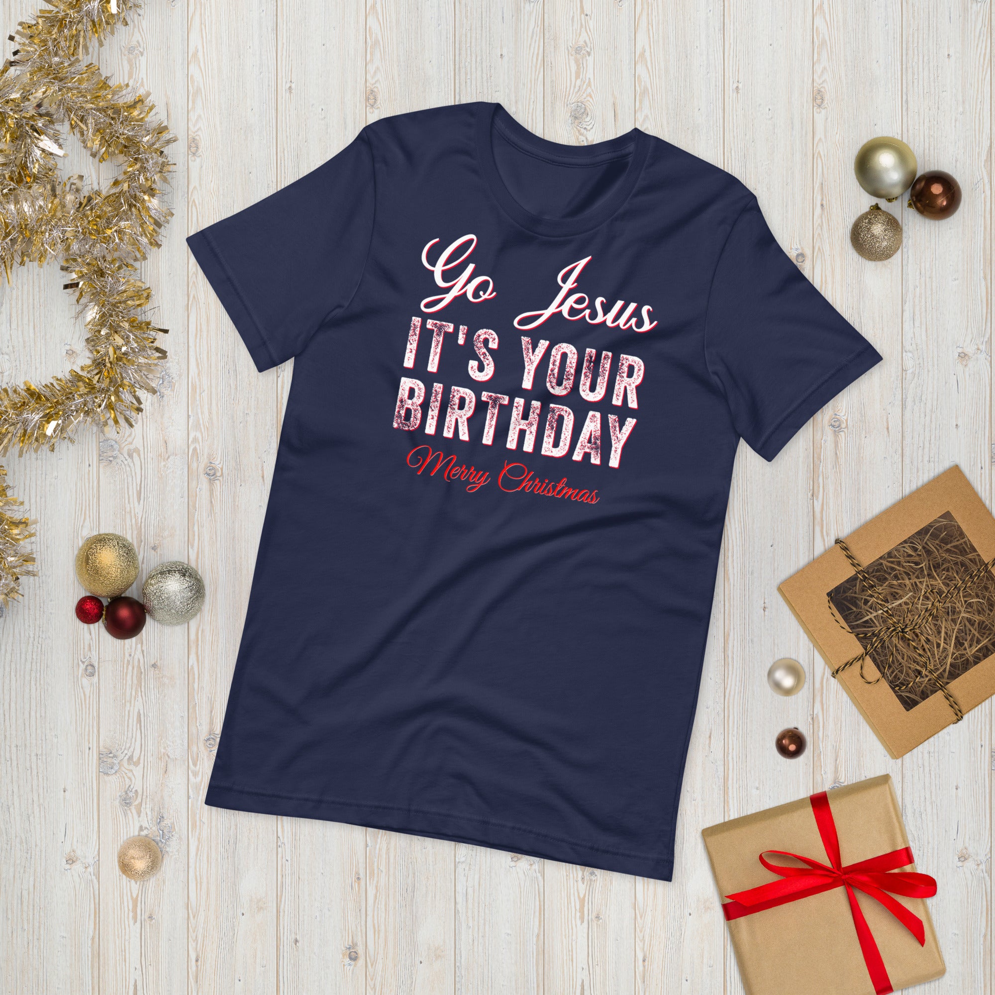 Go Jesus It es Your Birthday Weihnachtsshirt, Go Jesus Shirt, Jesus Geburtstagsshirt, Urlaubsshirt, Hässliches Weihnachtspullover Shirt, Lustige Weihnachten