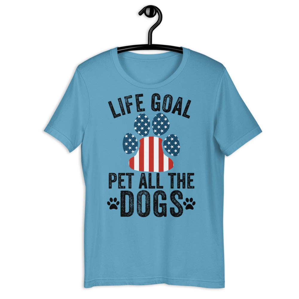 Life Goal: Pet All The Dogs Shirt, Dog Shirt, Dog Mom Shirt, Dog Mama, Funny Dogs Shirt, Dog Lover Gift, Fur Mama, Women&#39;s Shirt, Gift Shirt - Madeinsea©