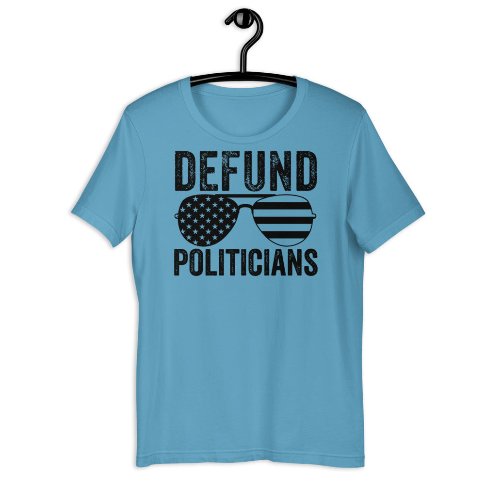 Camiseta de políticos desfinanciados, camiseta antigubernamental libertaria, camisa de desfinanciadores de políticos, camisa de política, camiseta política