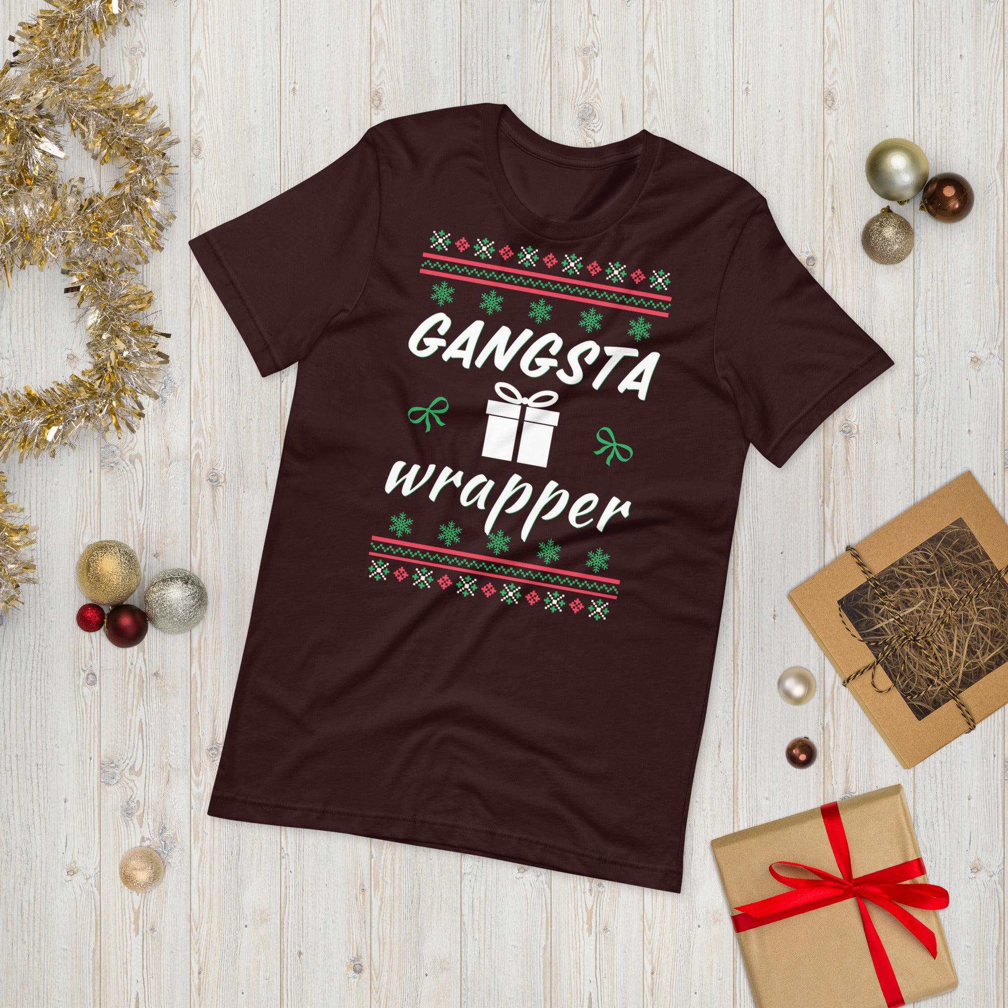 Gangsta wrapper shirt, Christmas shirts, Merry Xmas shirt, Funny christmas shirt, Christmas shirt for mom, Merry christmas shirt - Madeinsea©